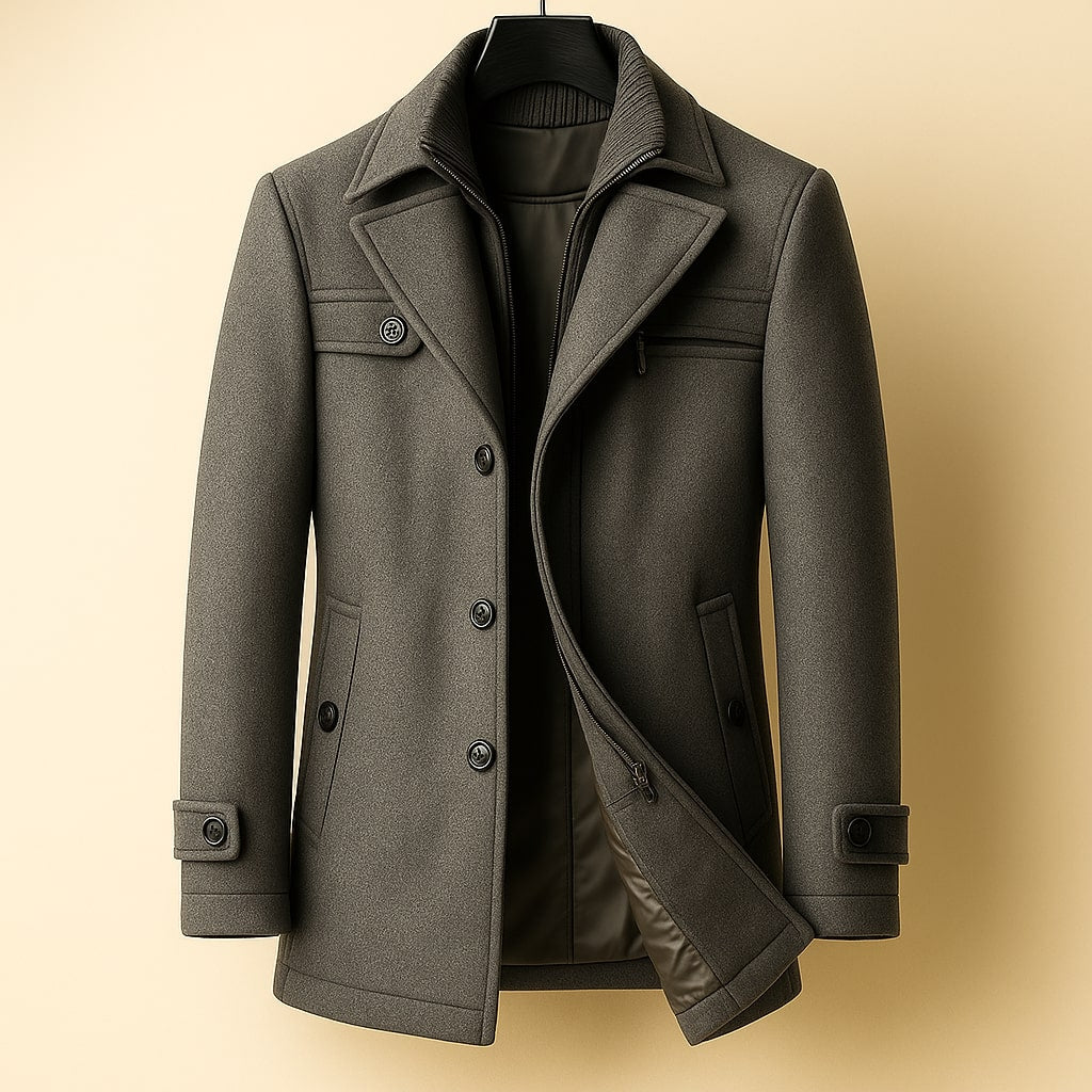LONG WOOL COAT FOR MEN