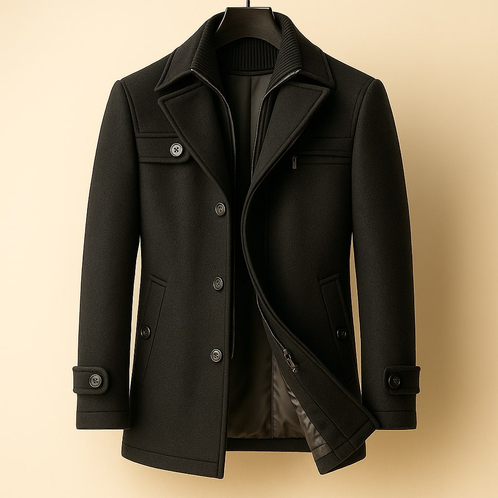 LONG WOOL COAT FOR MEN