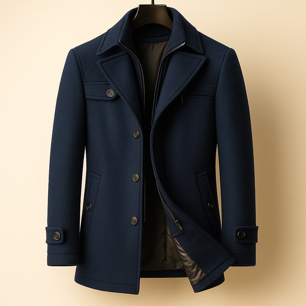 LONG WOOL COAT FOR MEN
