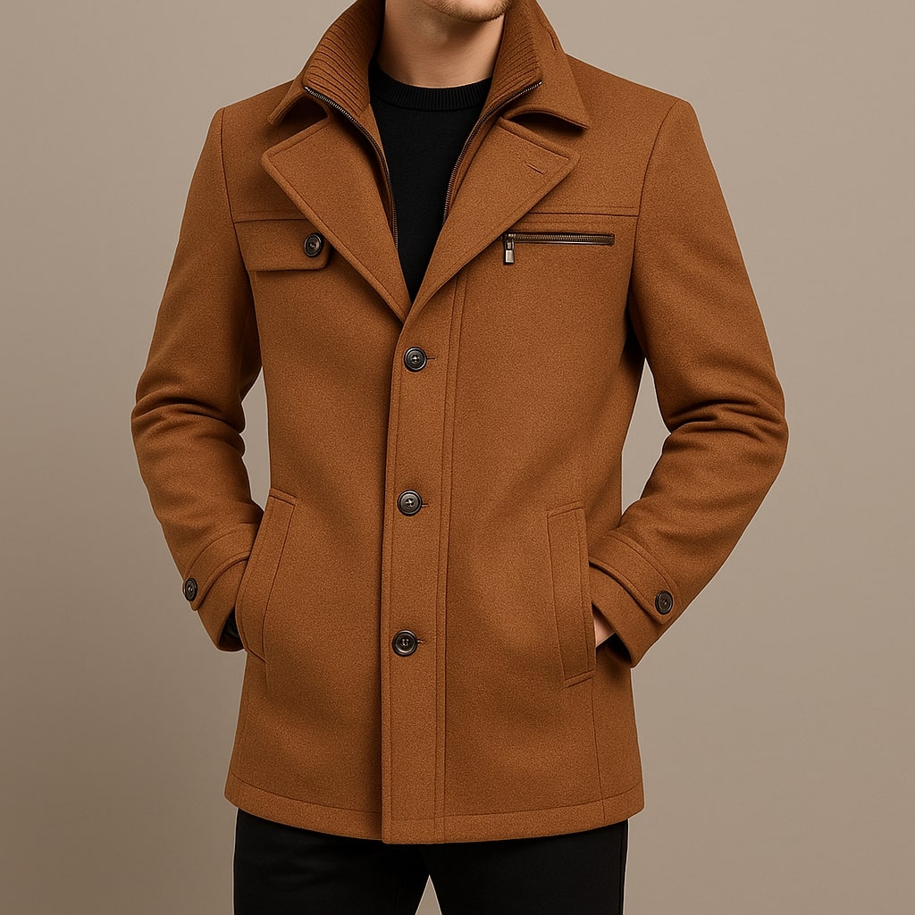 LONG WOOL COAT FOR MEN