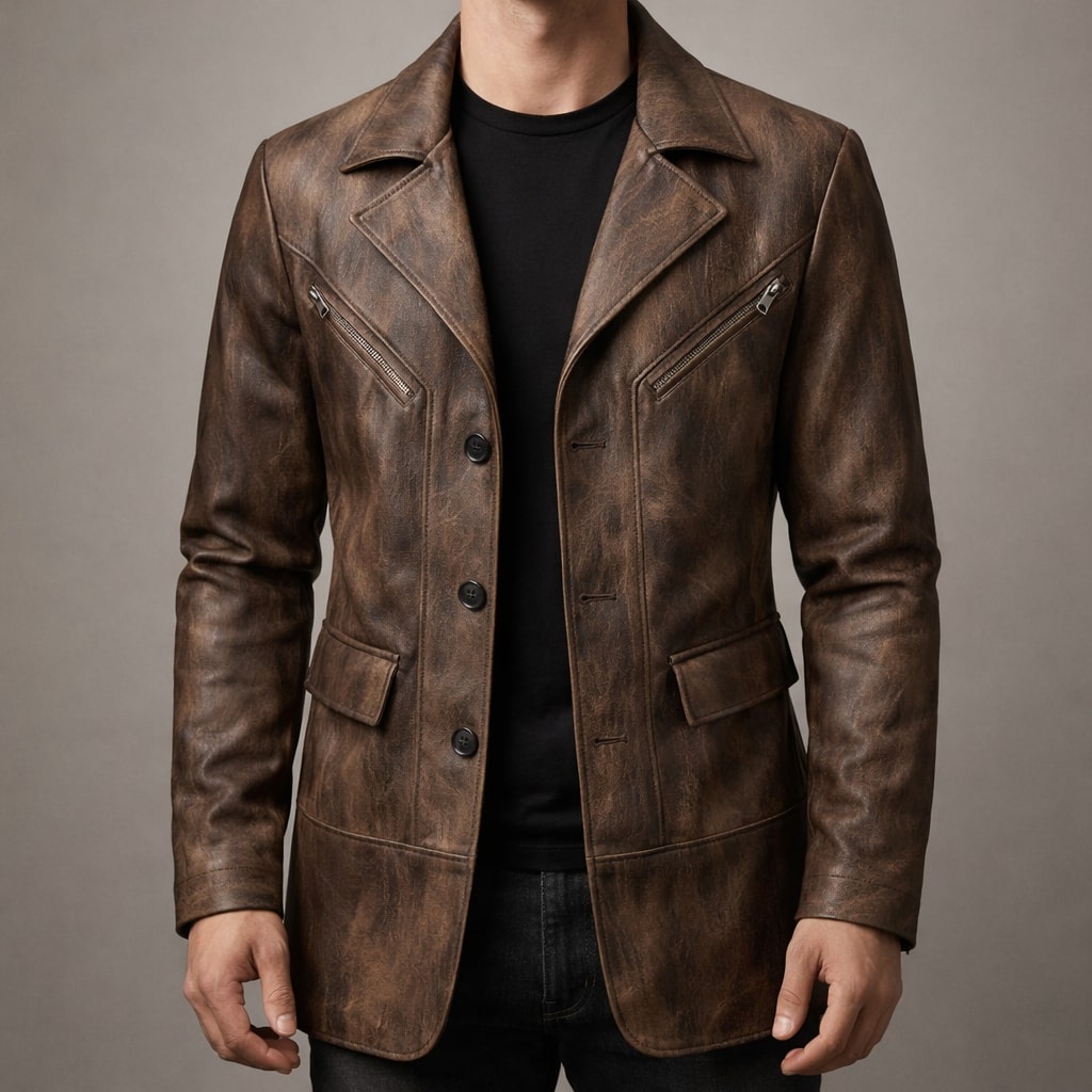 STRUCTURED PANEL JACKET FOR MEN