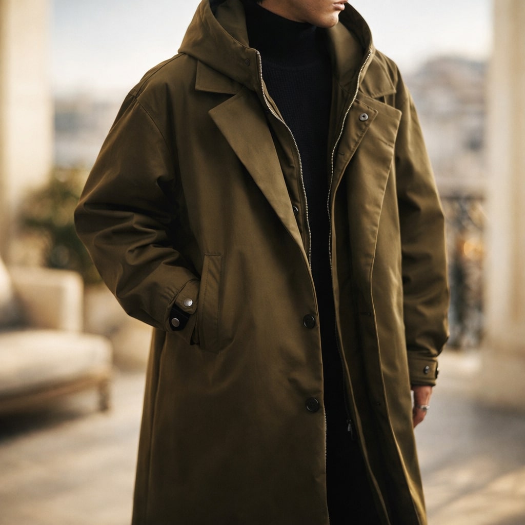 LONG OVERCOAT FOR MEN