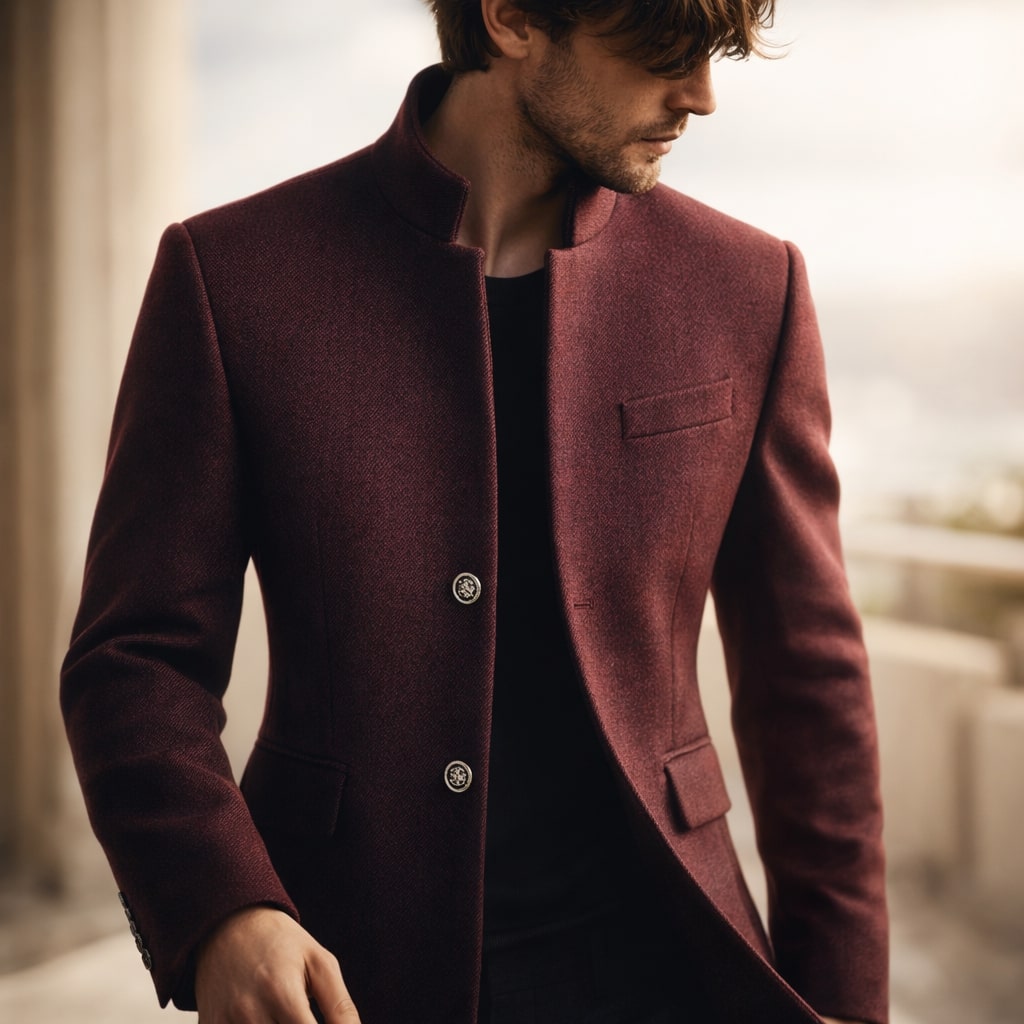 HIGH COLLAR COAT FOR MEN