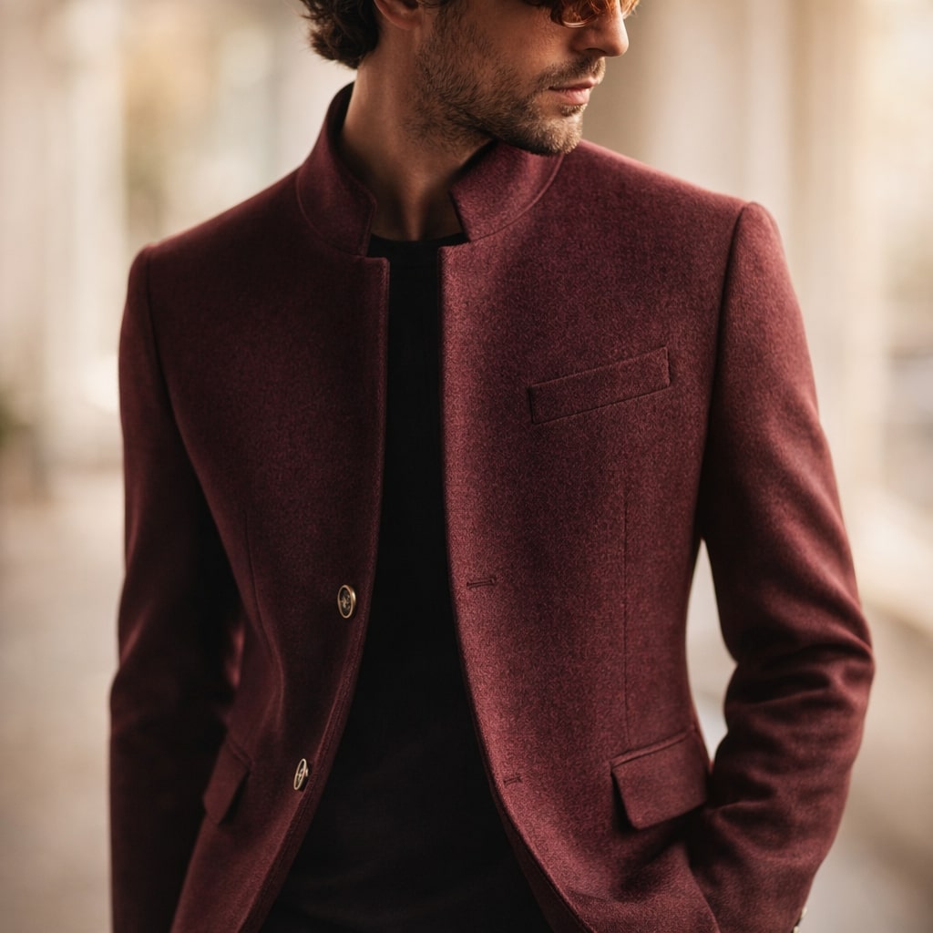 HIGH COLLAR COAT FOR MEN
