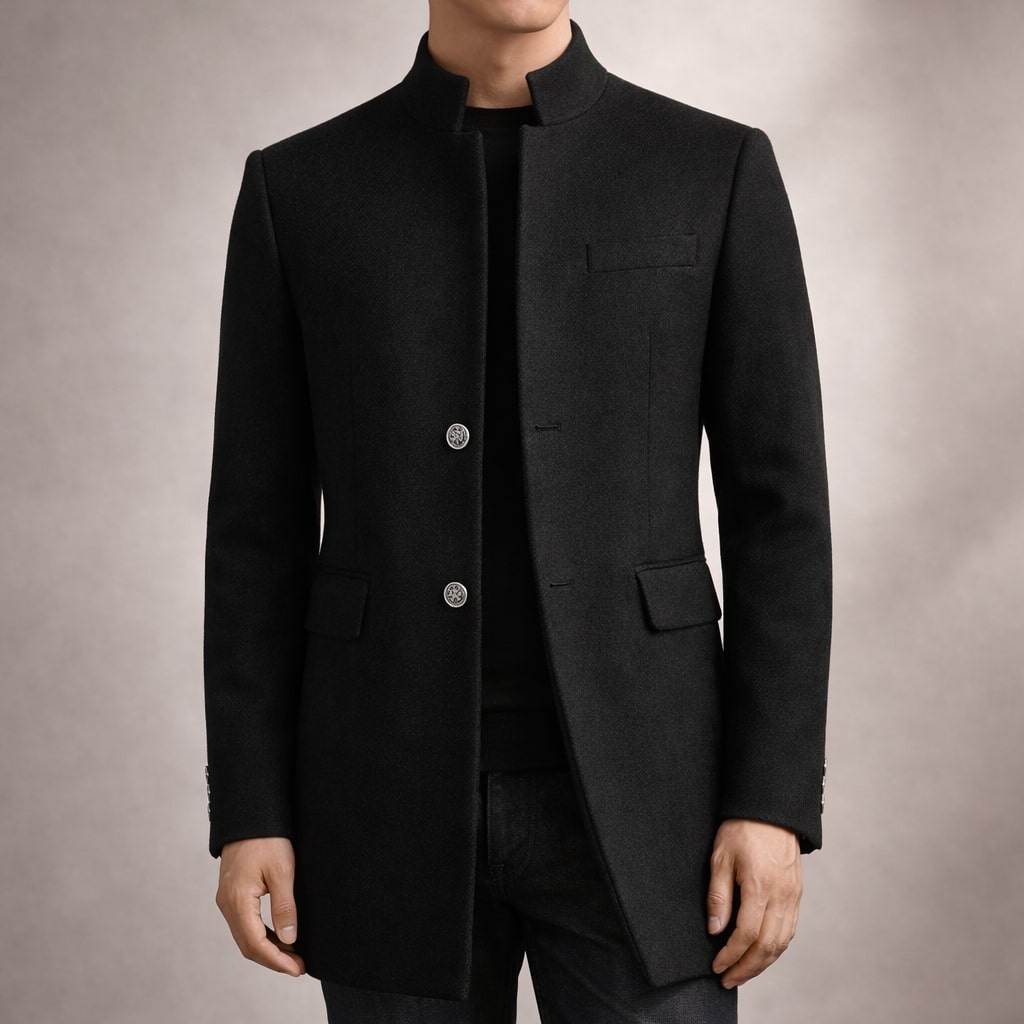 HIGH COLLAR COAT FOR MEN