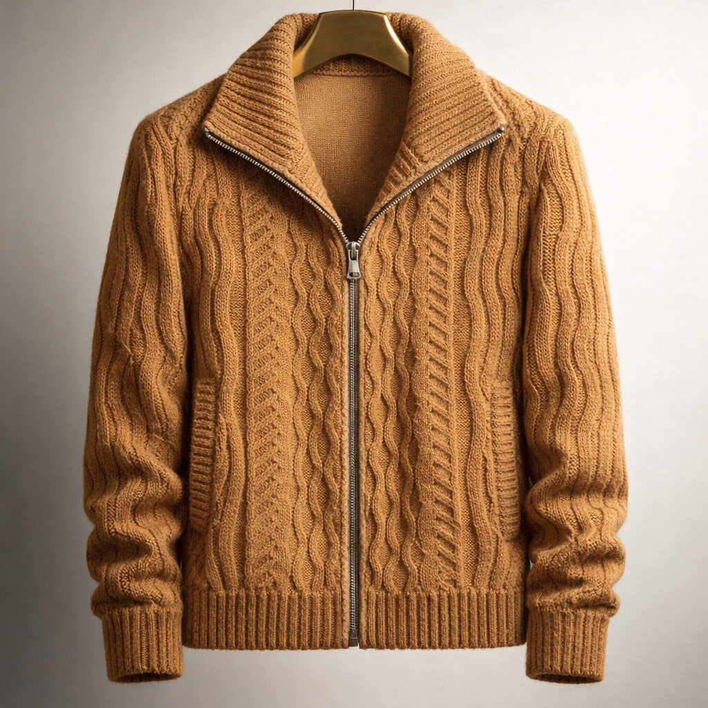 CLASSIC ZIPPERED CARDIGAN FOR MEN