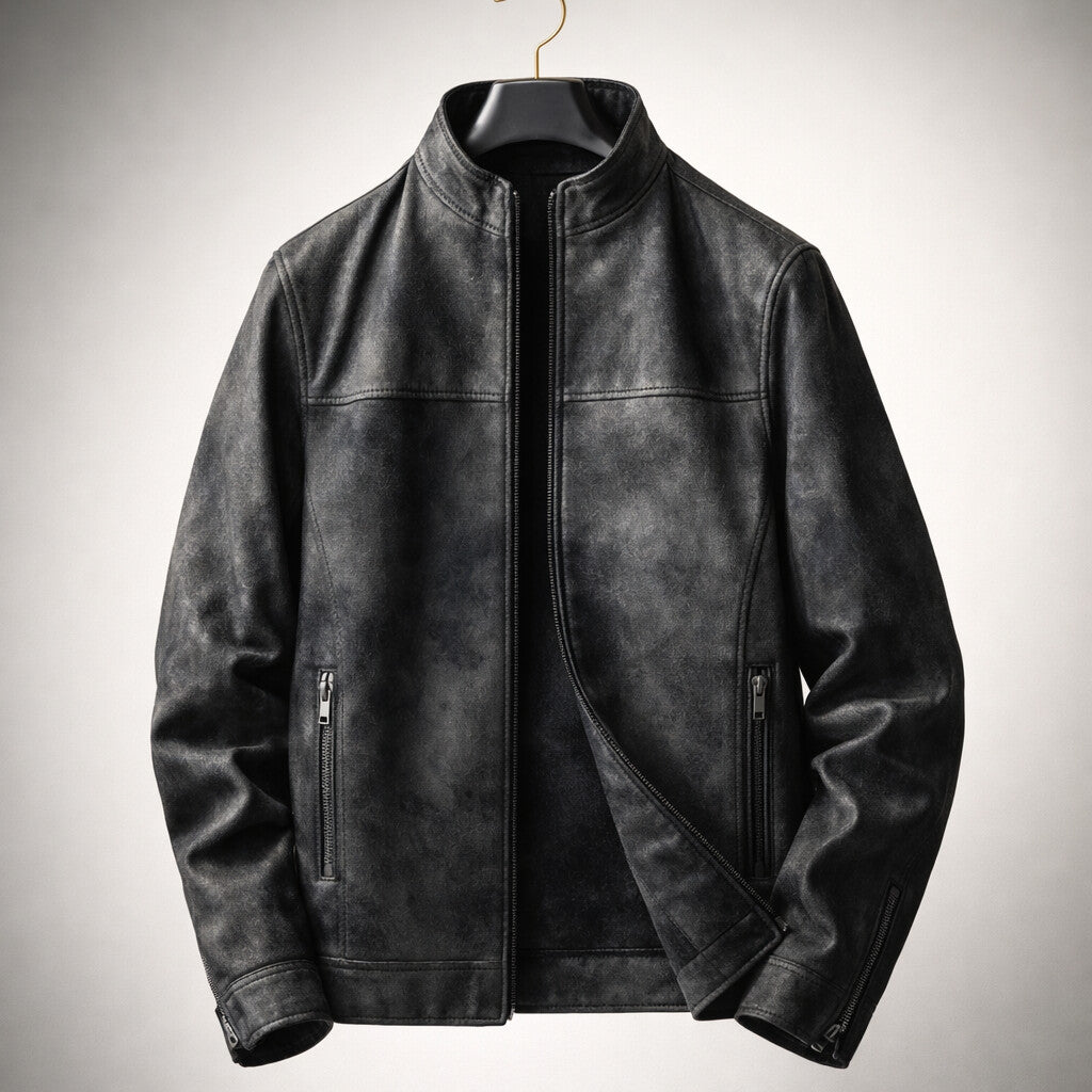 SLIM FIT MOTORCYCLE JACKET FOR MEN