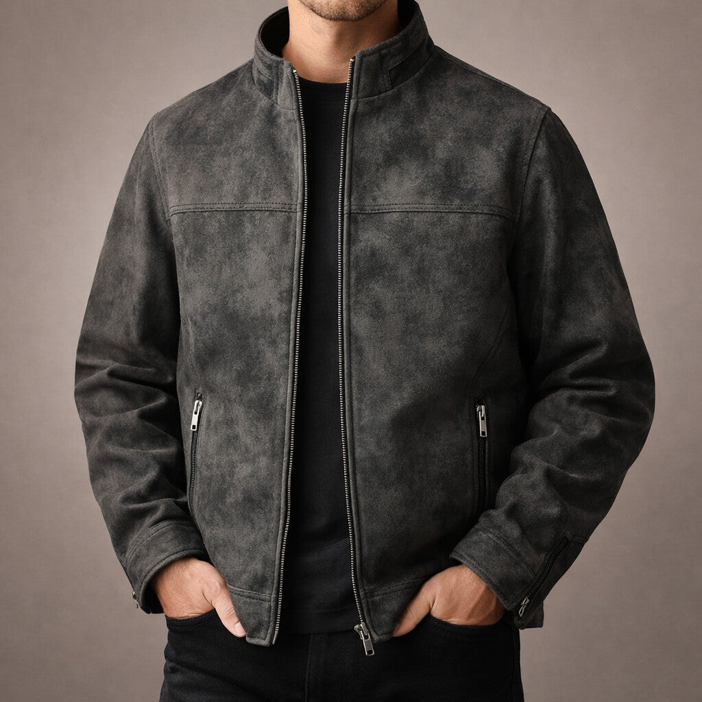 SLIM FIT MOTORCYCLE JACKET FOR MEN