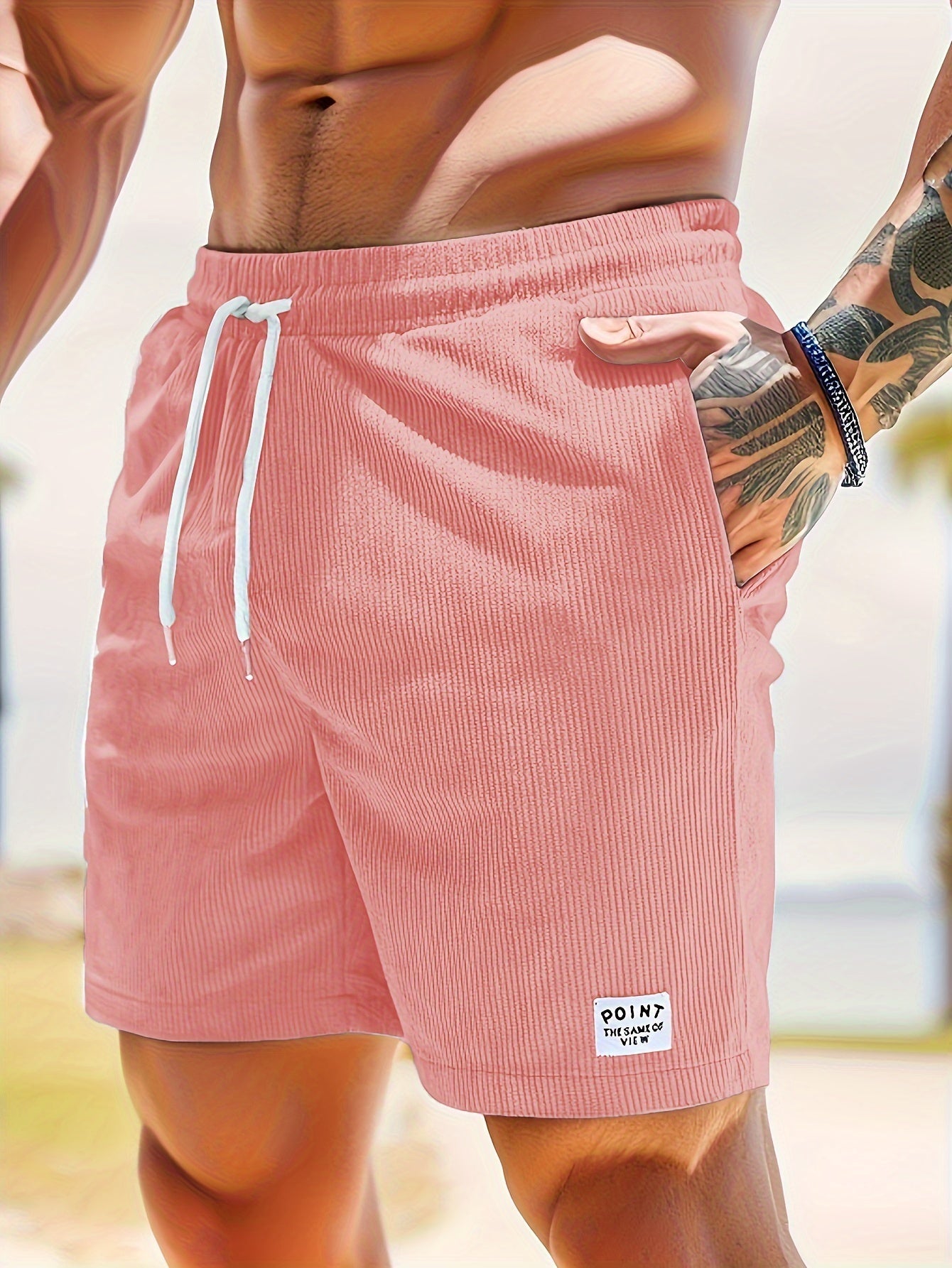 SKINNY DRAWSTRING SHORTS FOR MEN