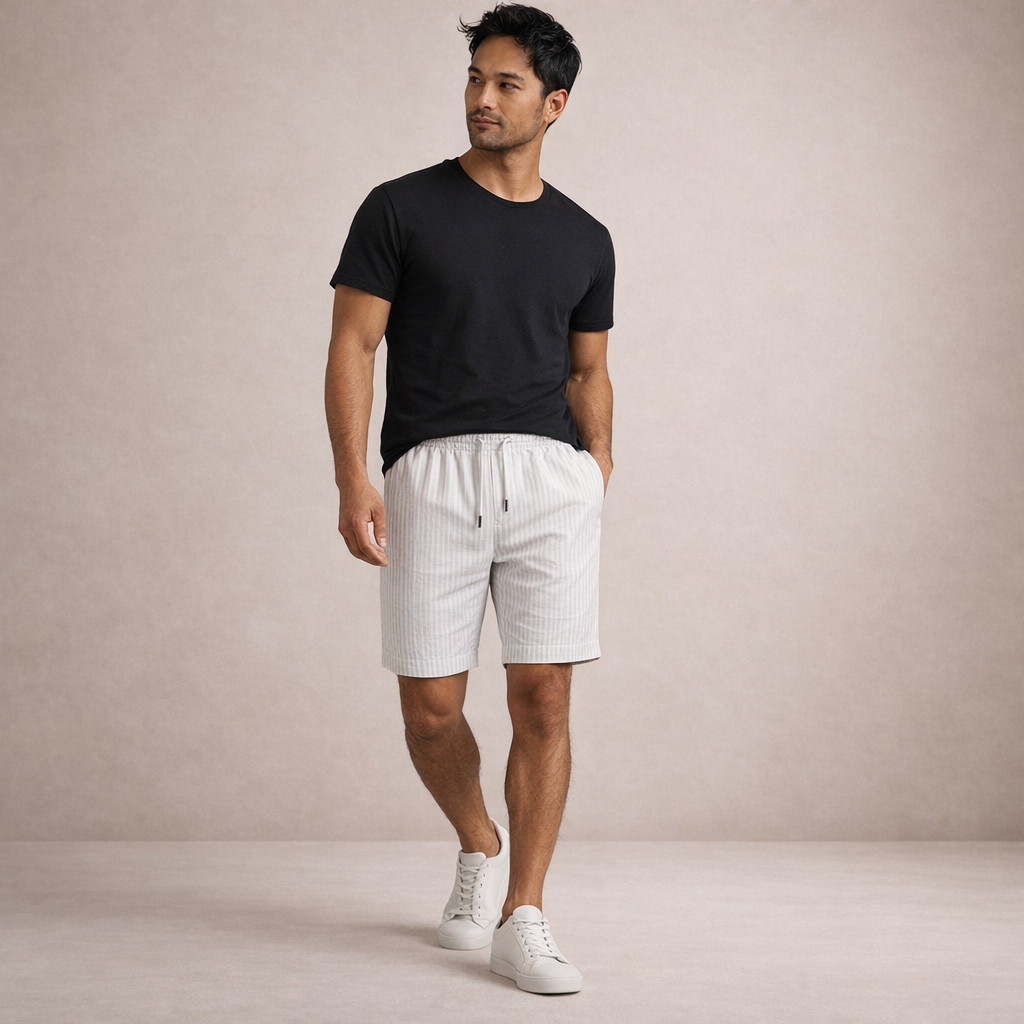 STRAIGHT HEM SHORTS FOR MEN