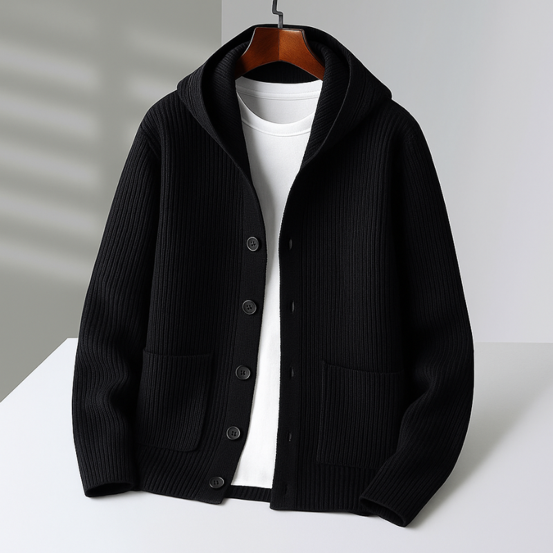 HOODED CARDIGAN FOR MEN