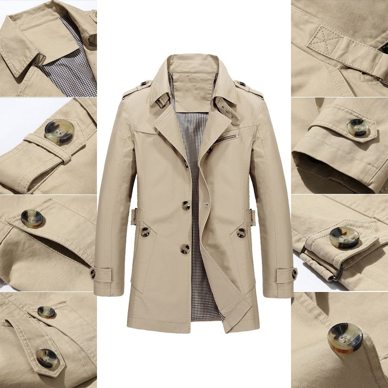 LONG BUSINESS WINDBREAKER FOR MEN