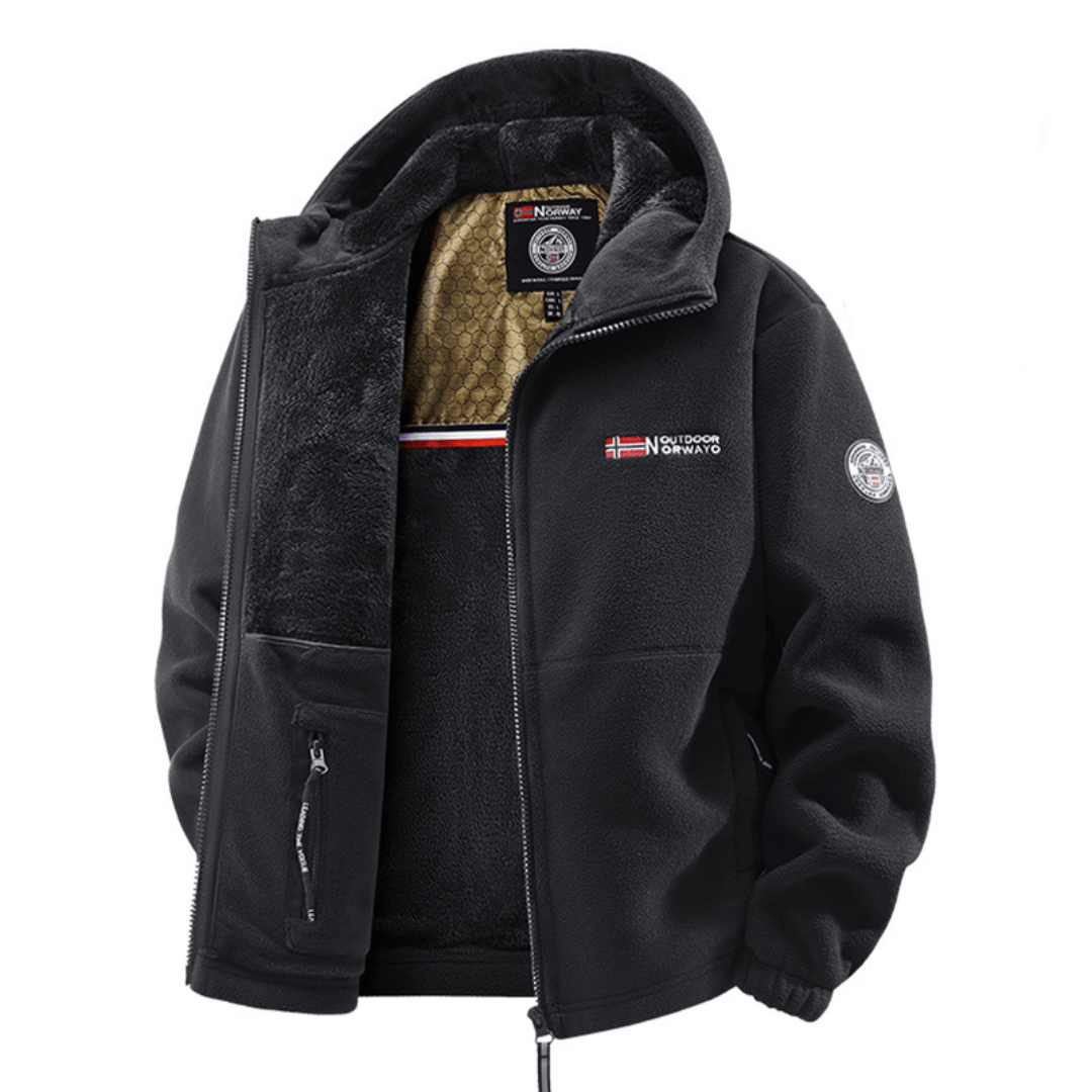 INSULATED FLEECE BOMBER JACKET FOR MEN