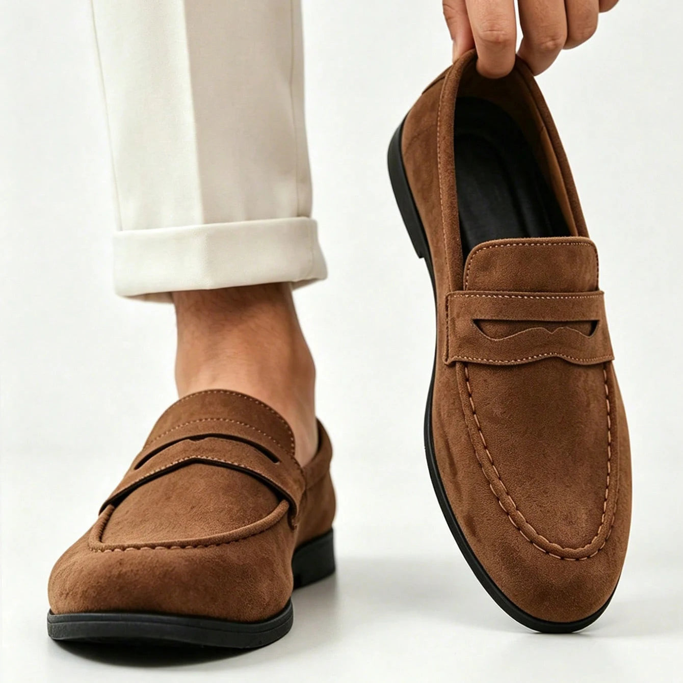 SUEDE-STYLE LOAFERS FOR MEN