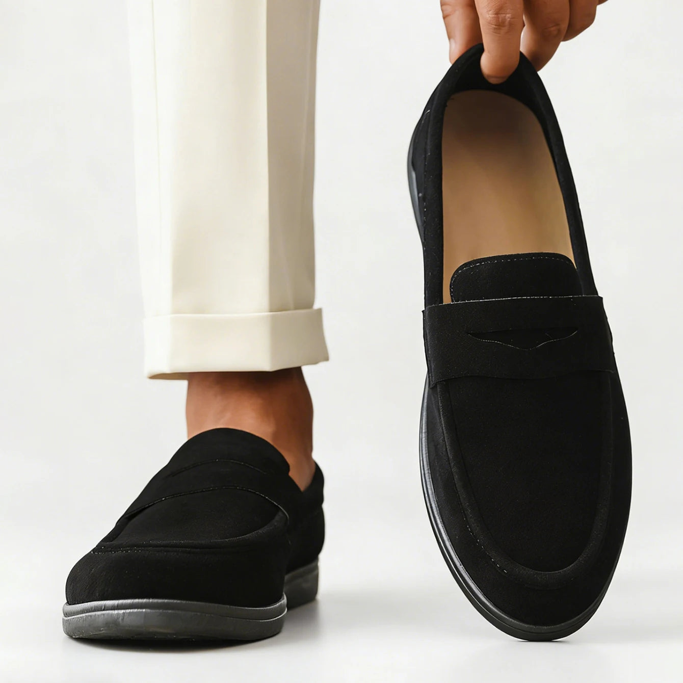 SUEDE-STYLE LOAFERS FOR MEN