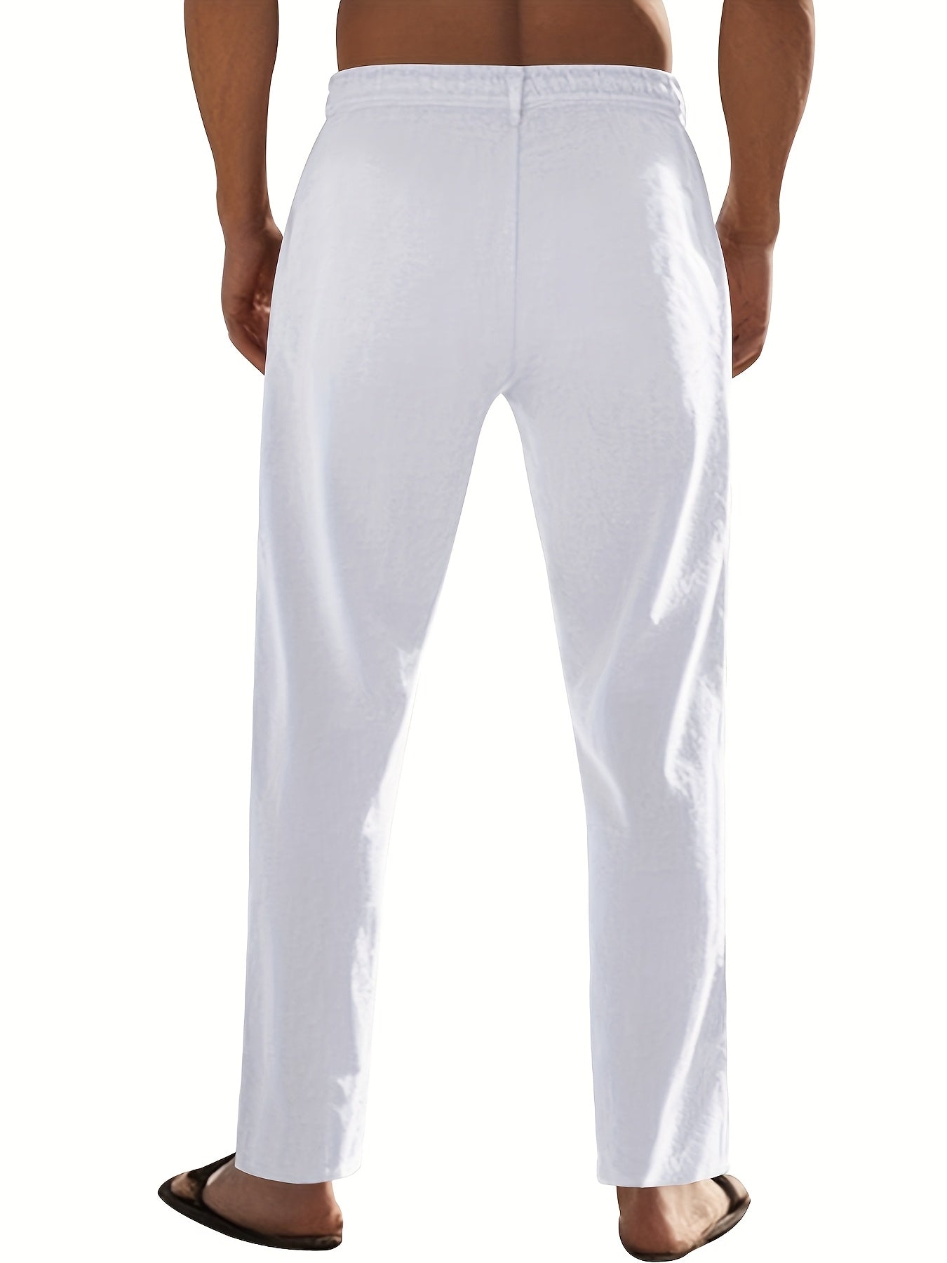 LINEN DRAWSTRING TROUSERS FOR MEN