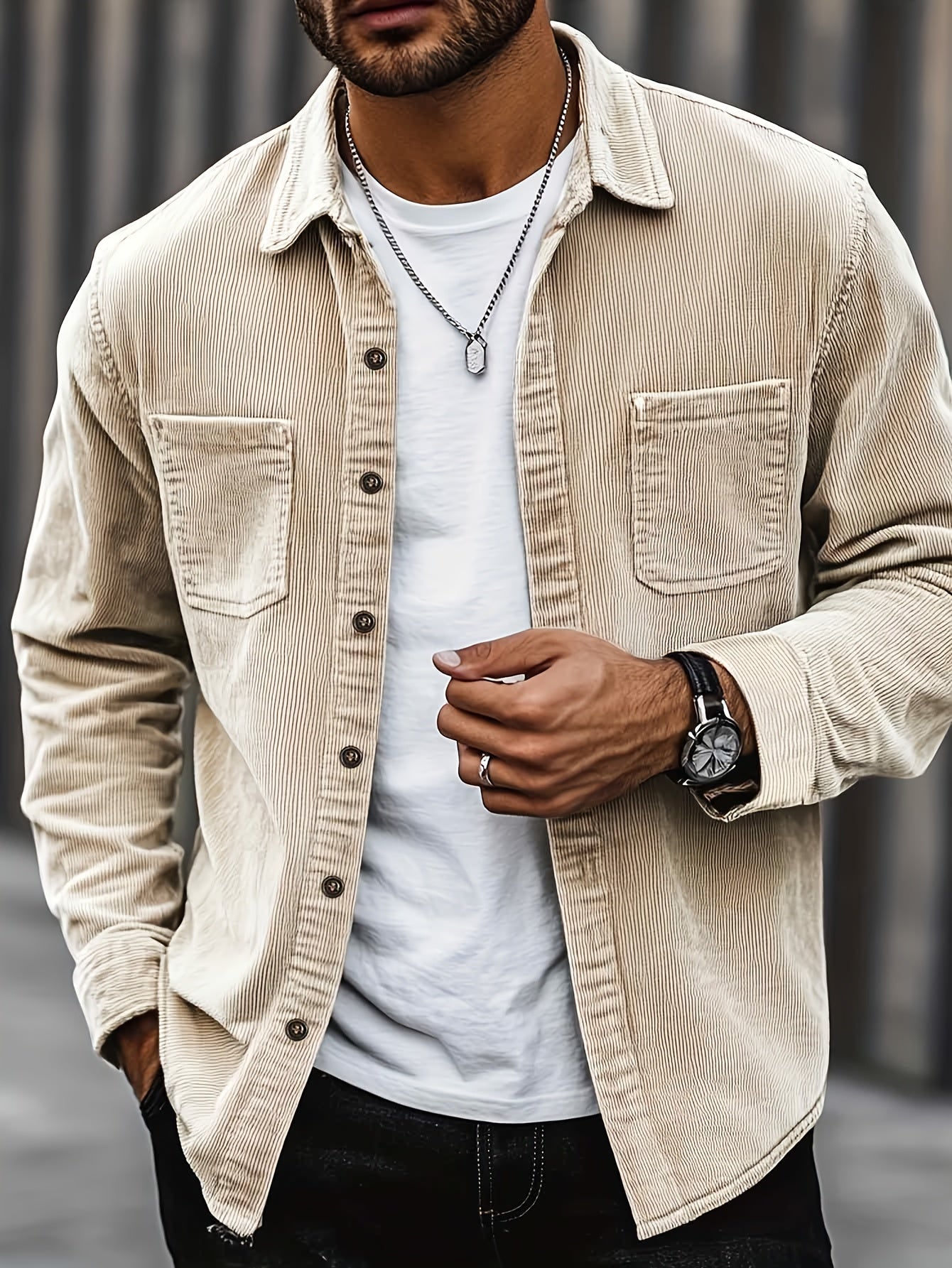 CORDUROY OVERSHIRT FOR MEN