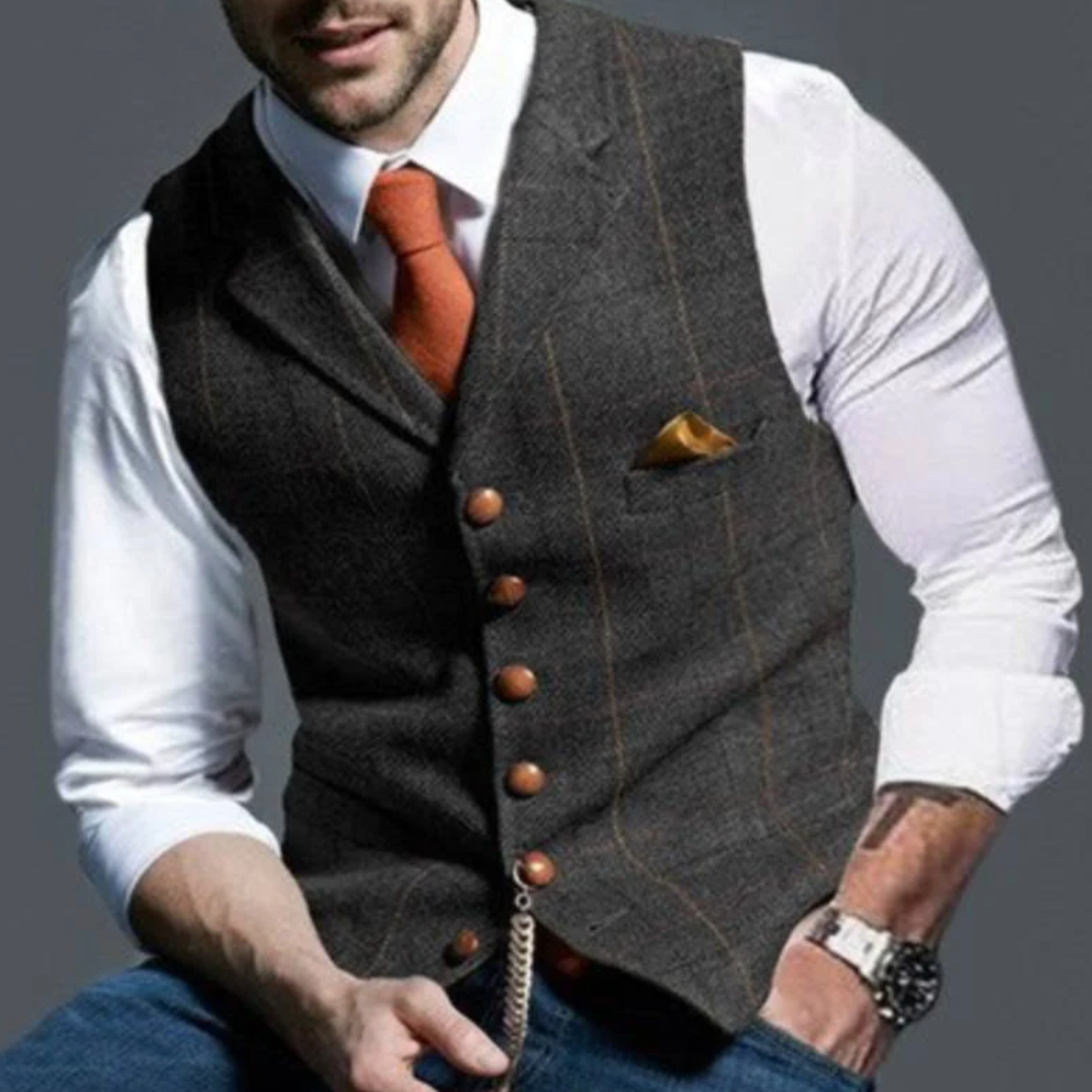 SLIM FIT VEST FOR MEN