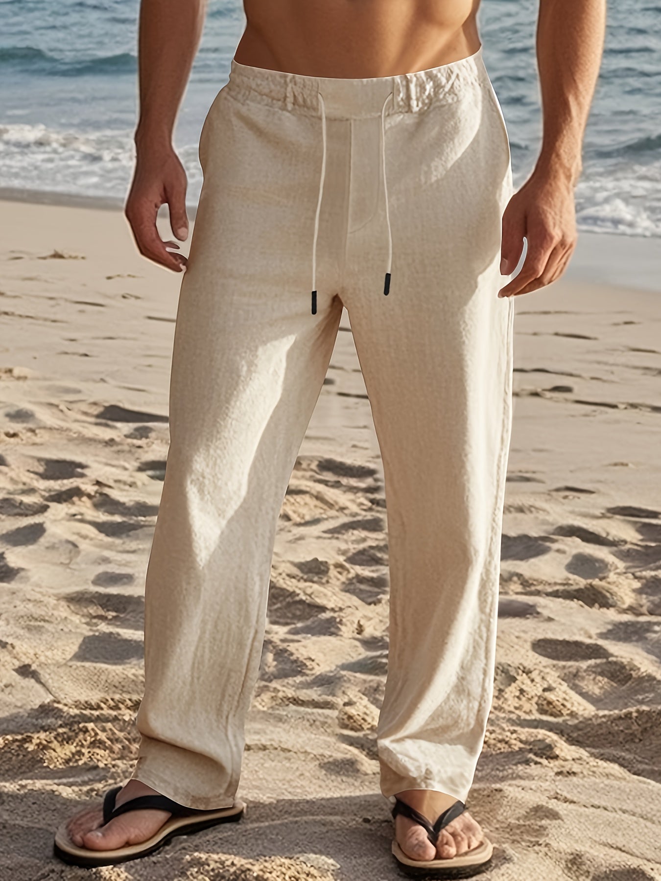 LOOSE LINEN TROUSERS FOR MEN