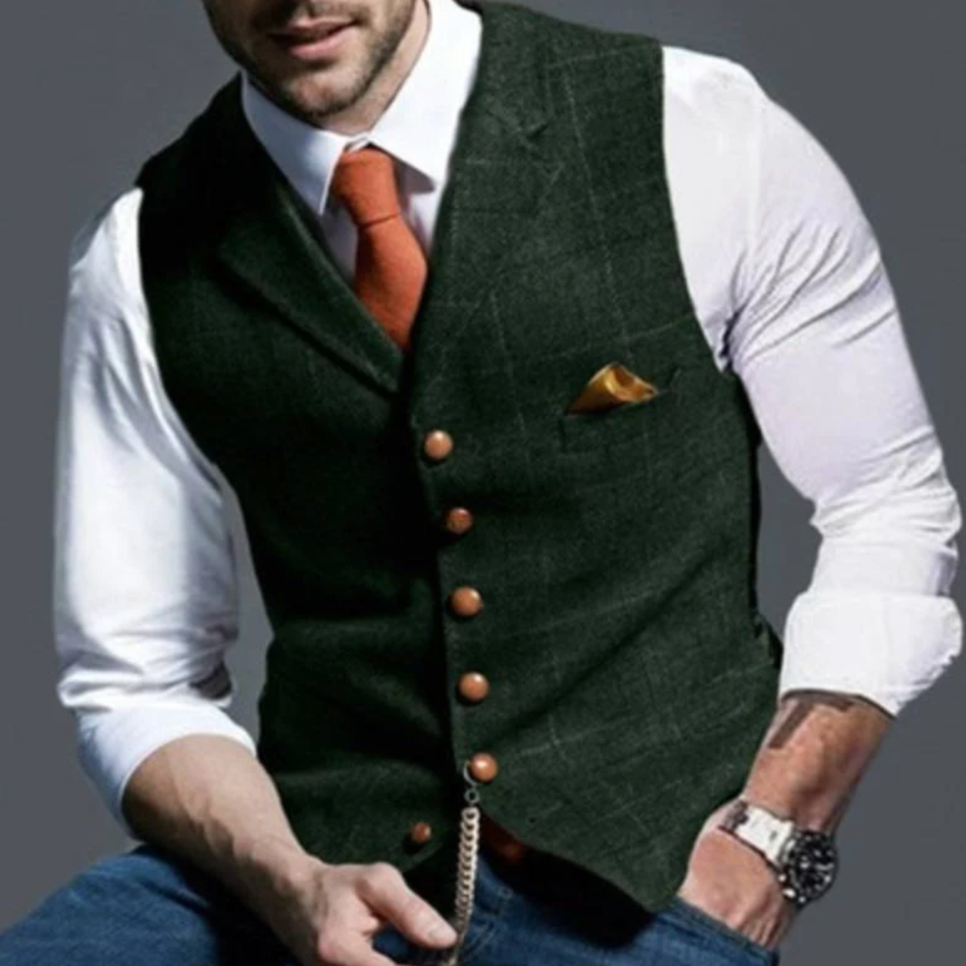 SLIM FIT VEST FOR MEN