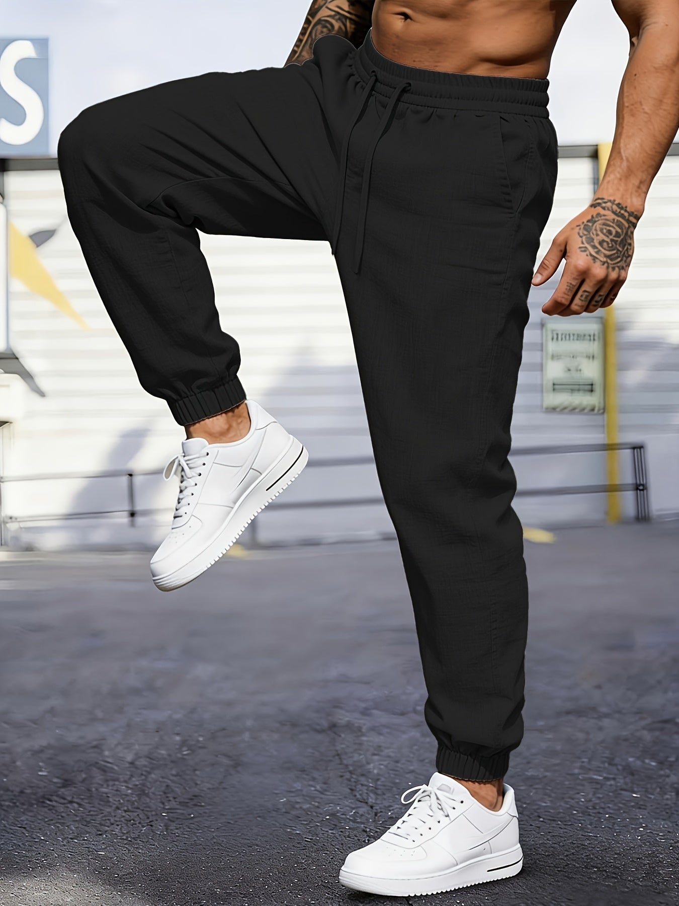 LOOSE DRAWSTRING JOGGERS FOR MEN