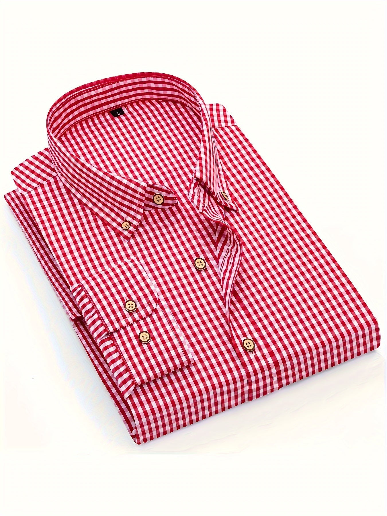 PLAID BUTTON-UP SHIRT FOR MEN