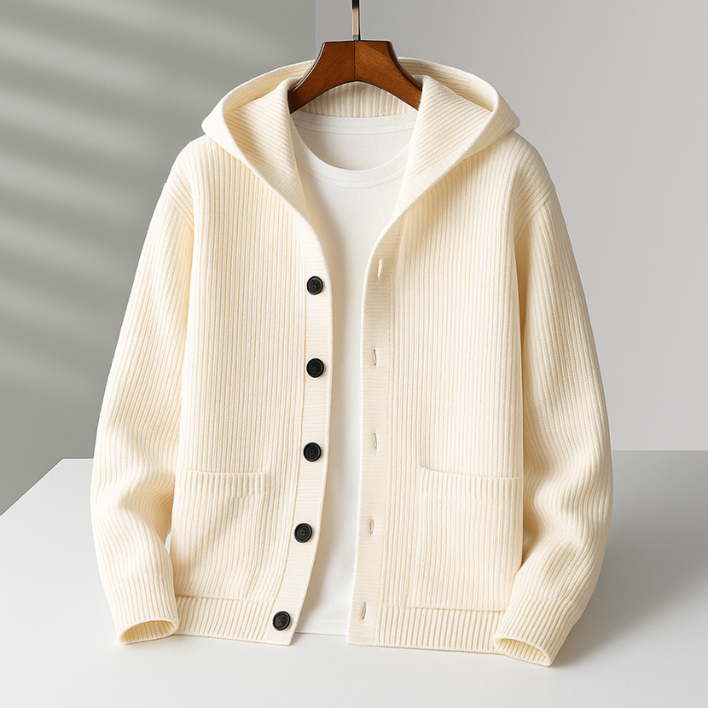 HOODED CARDIGAN FOR MEN