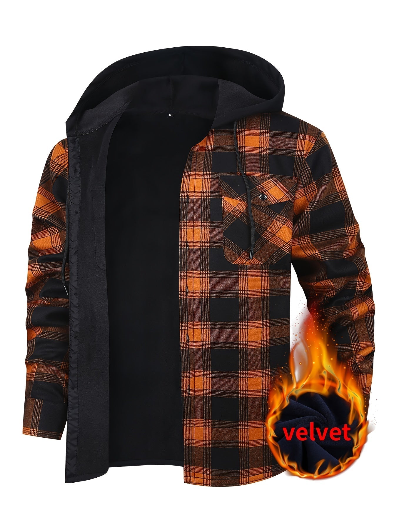 PLAID HOODED JACKET FOR MEN