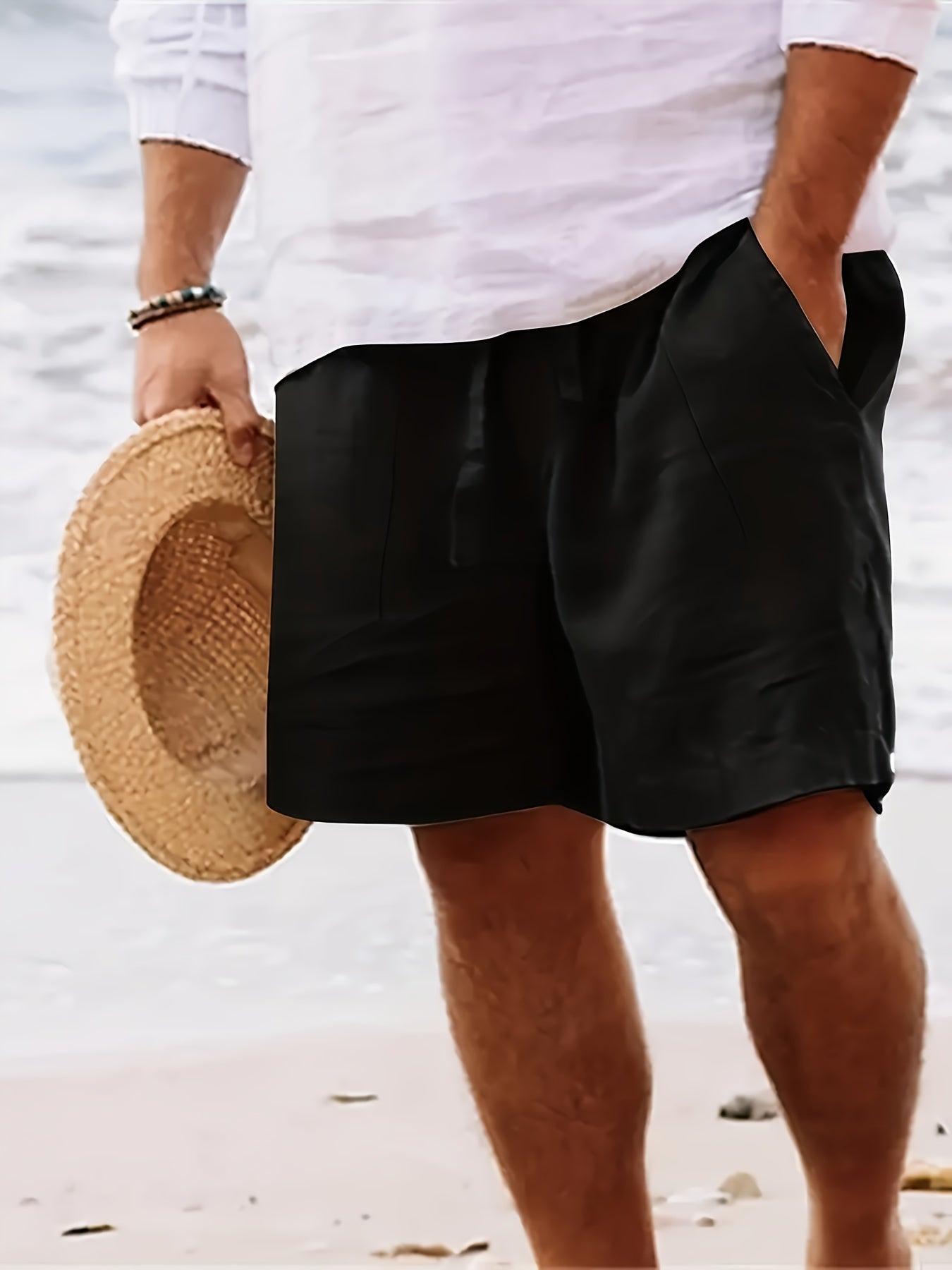LOOSE FIT STRAIGHT LEG SHORTS FOR MEN