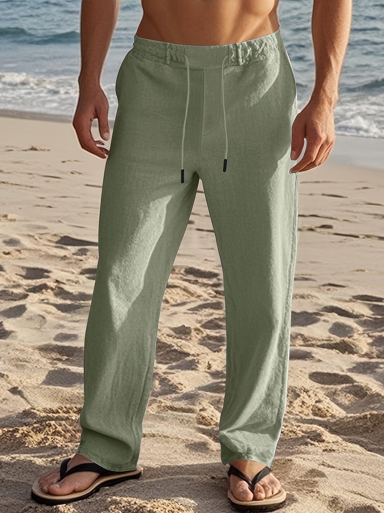LOOSE LINEN TROUSERS FOR MEN