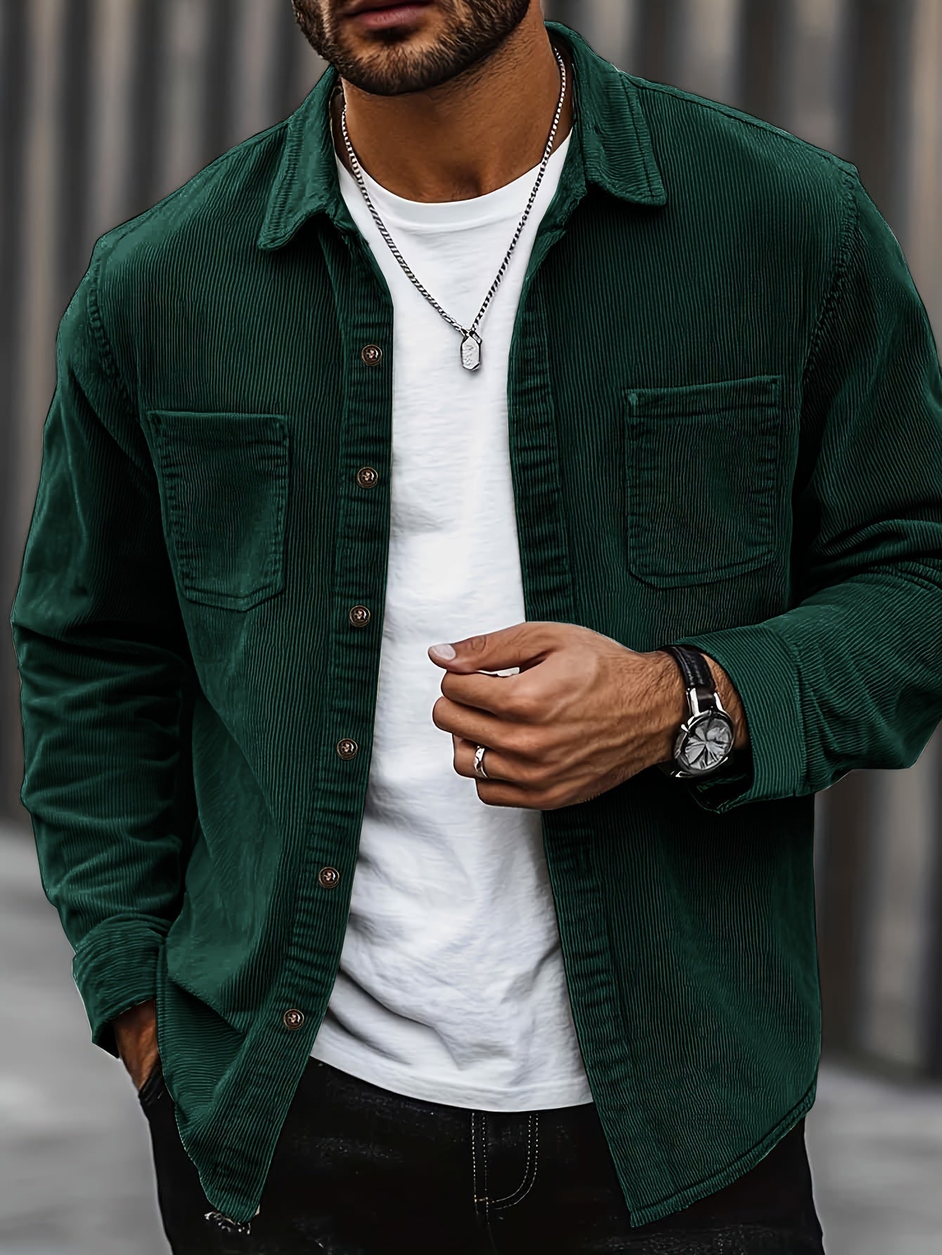 CORDUROY OVERSHIRT FOR MEN