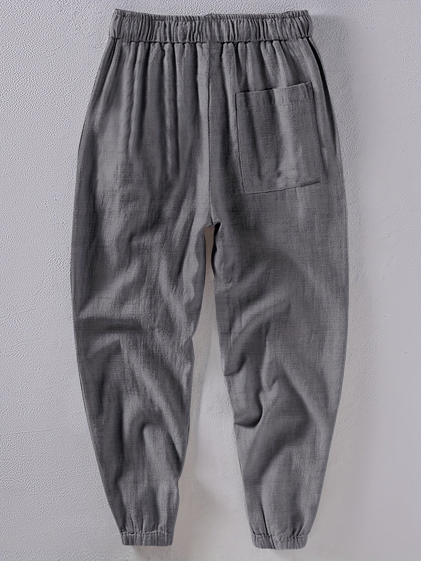 LINEN LOOSE POCKET TROUSERS FOR MEN
