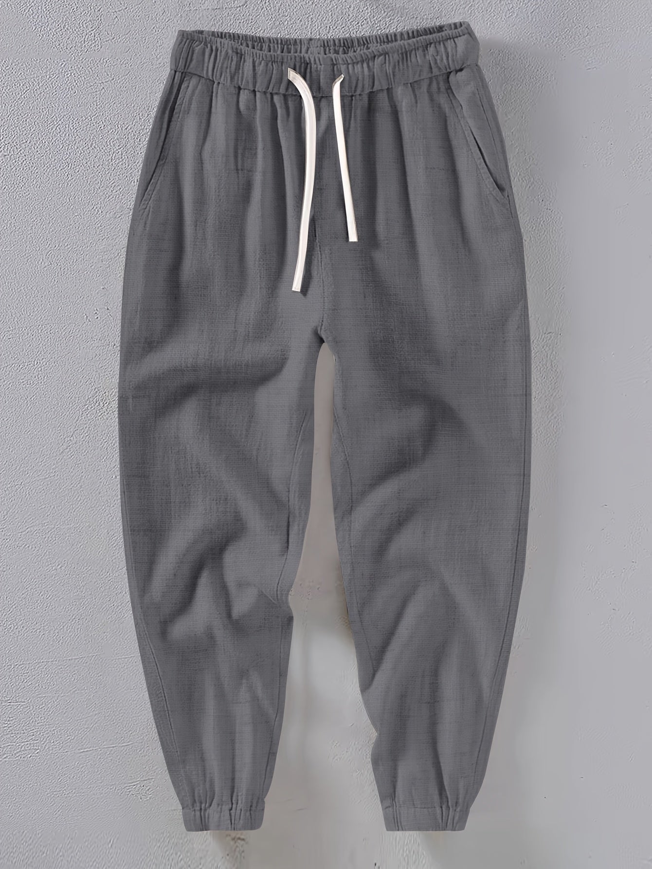 LINEN LOOSE POCKET TROUSERS FOR MEN