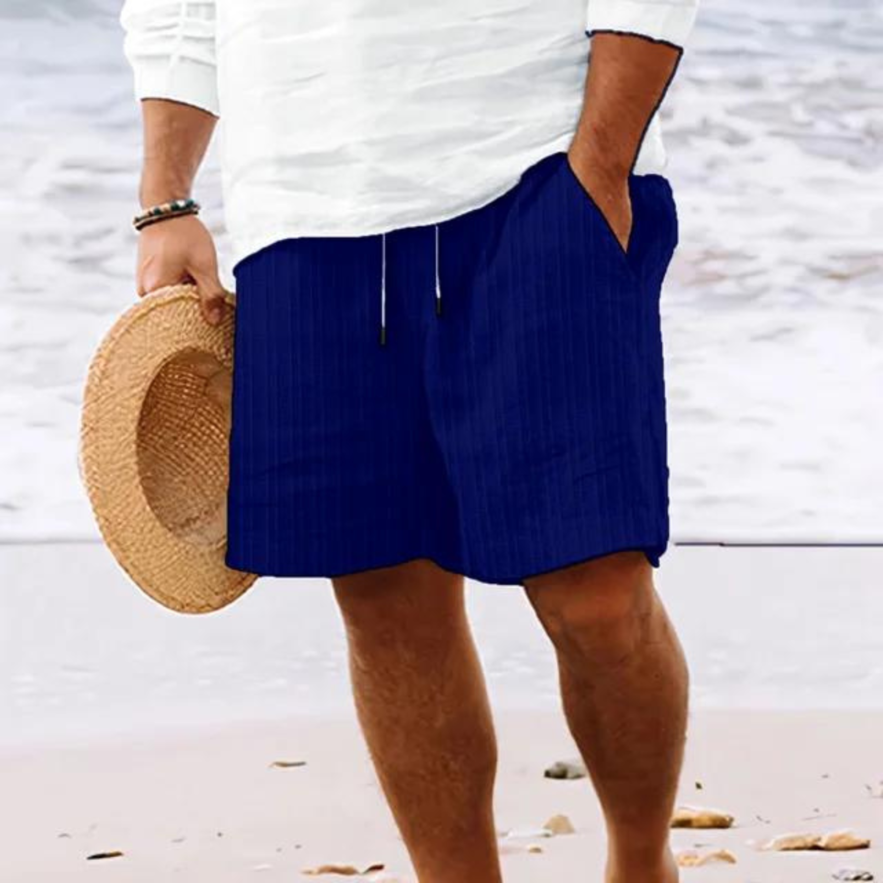 ELASTIC WAIST SHORTS FOR MEN