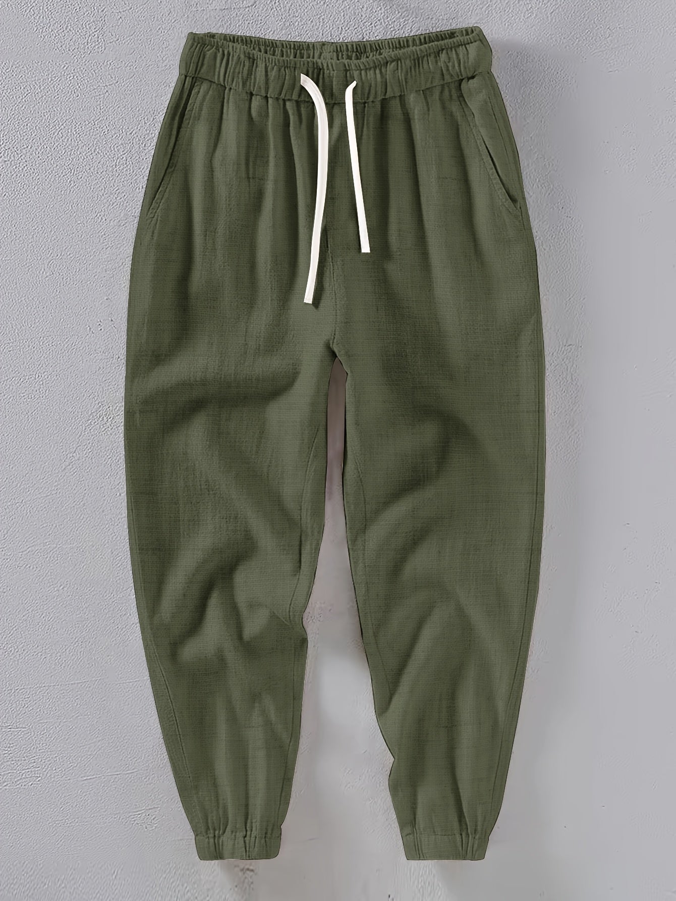 LINEN LOOSE POCKET TROUSERS FOR MEN