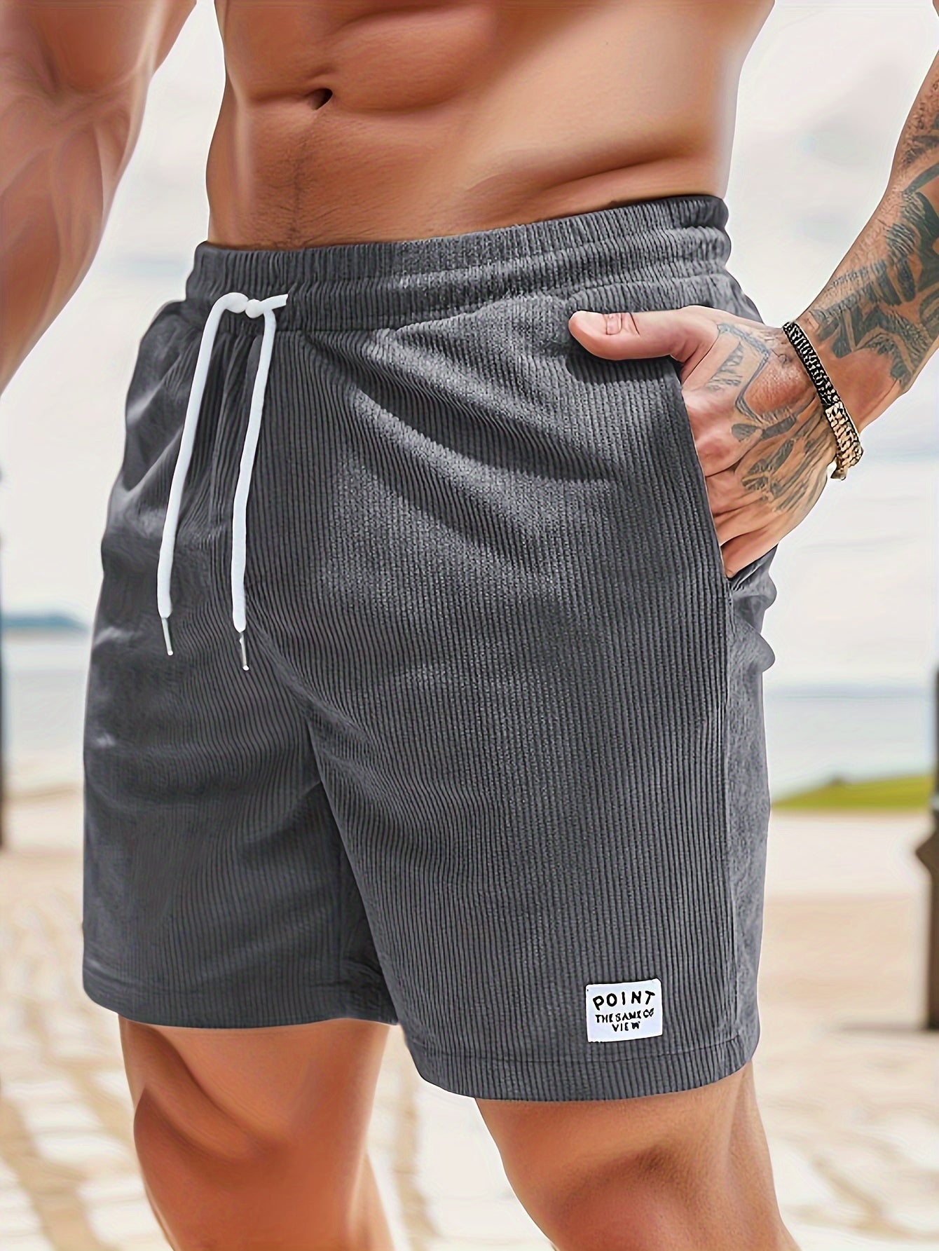 SKINNY DRAWSTRING SHORTS FOR MEN