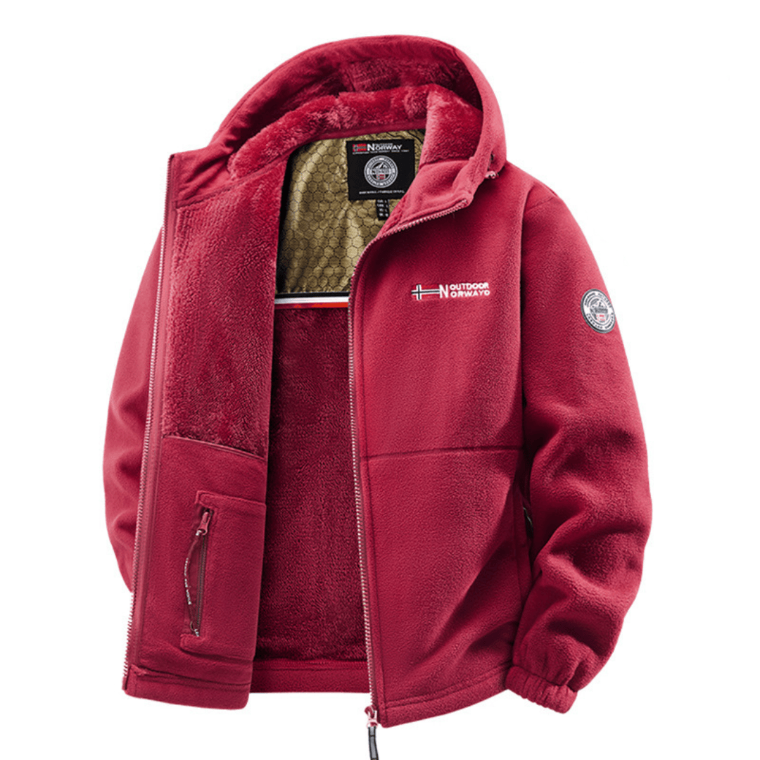 INSULATED FLEECE BOMBER JACKET FOR MEN