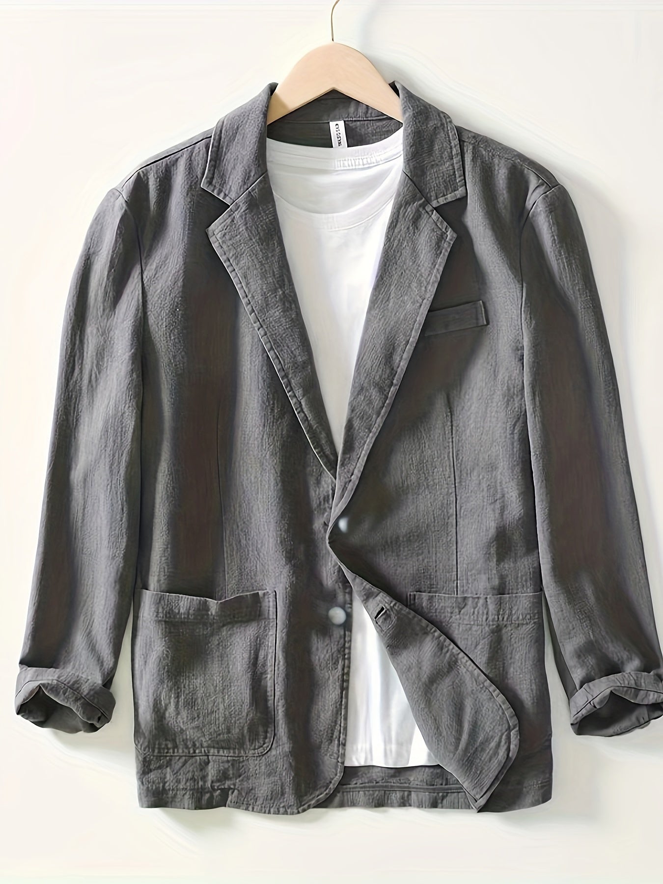 LAPEL COTTON JACKET FOR MEN
