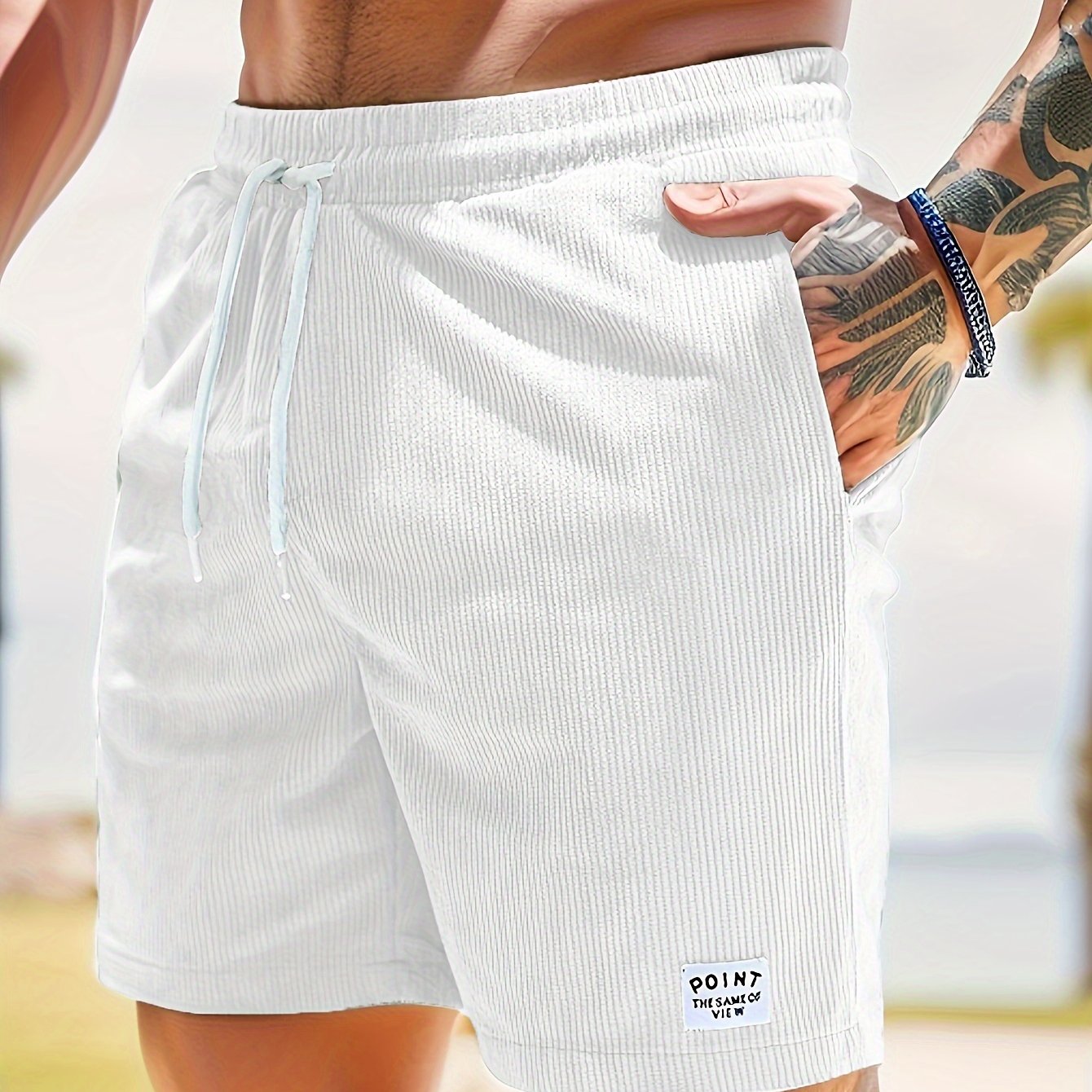 SKINNY DRAWSTRING SHORTS FOR MEN