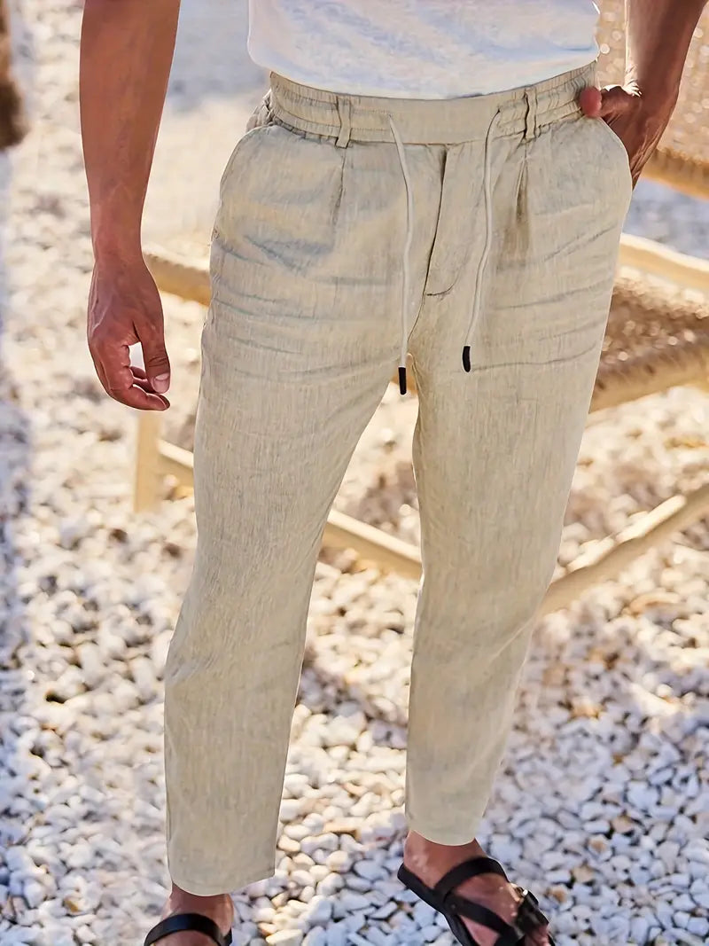 LOOSE FIT LINEN TROUSERS FOR MEN