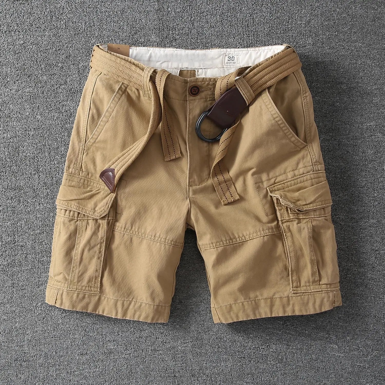 COTTON CARGO SHORTS FOR MEN