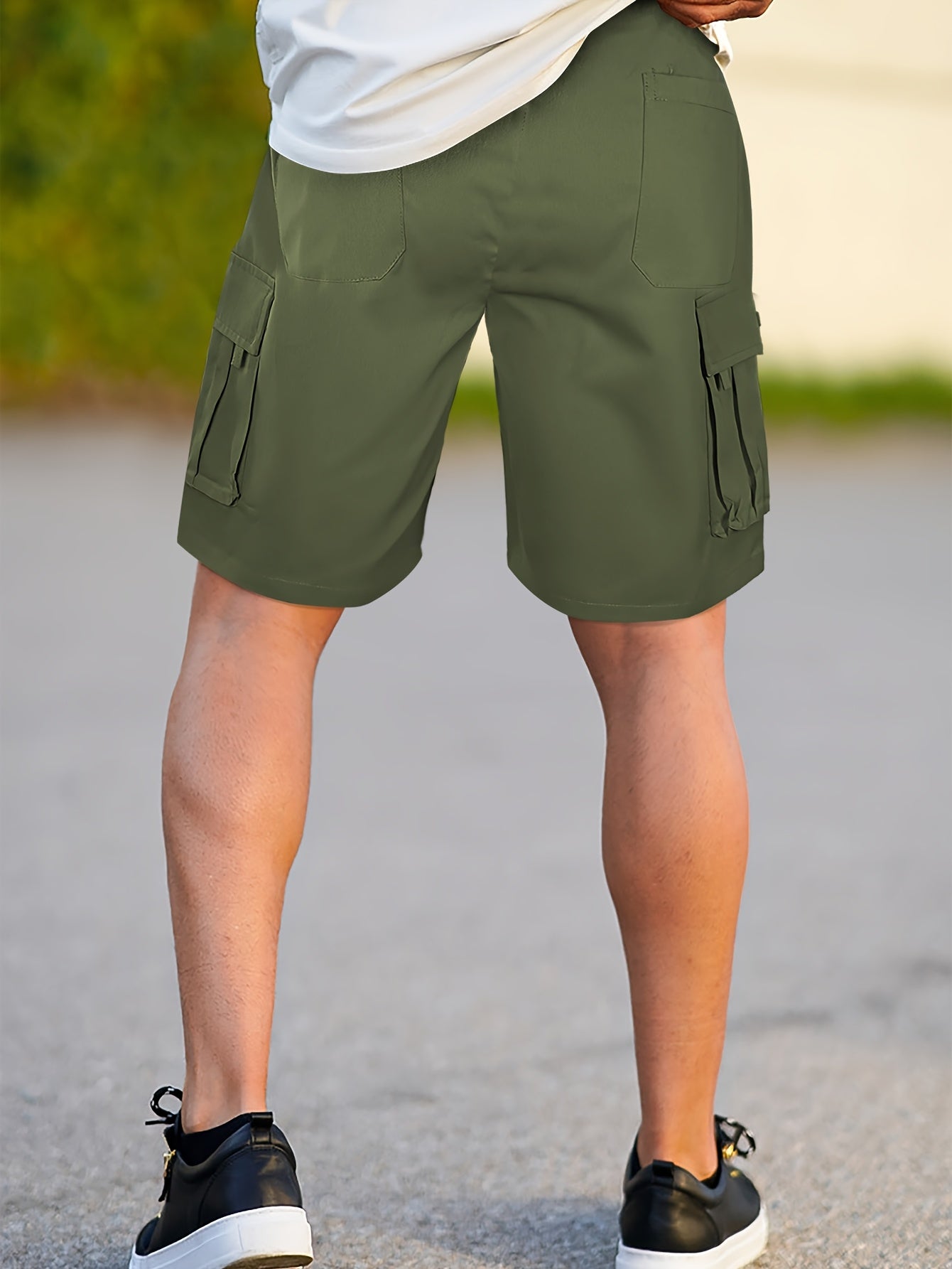 DRAWSTRING CARGO SHORTS FOR MEN