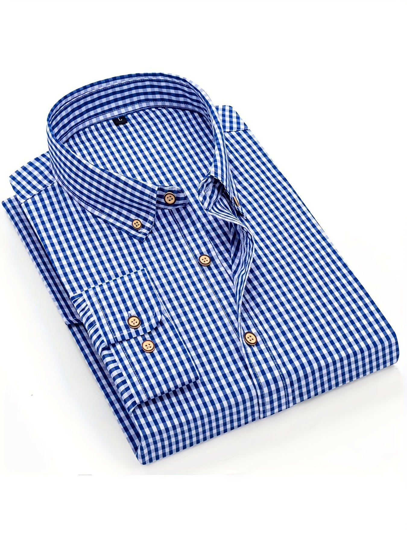 PLAID BUTTON-UP SHIRT FOR MEN