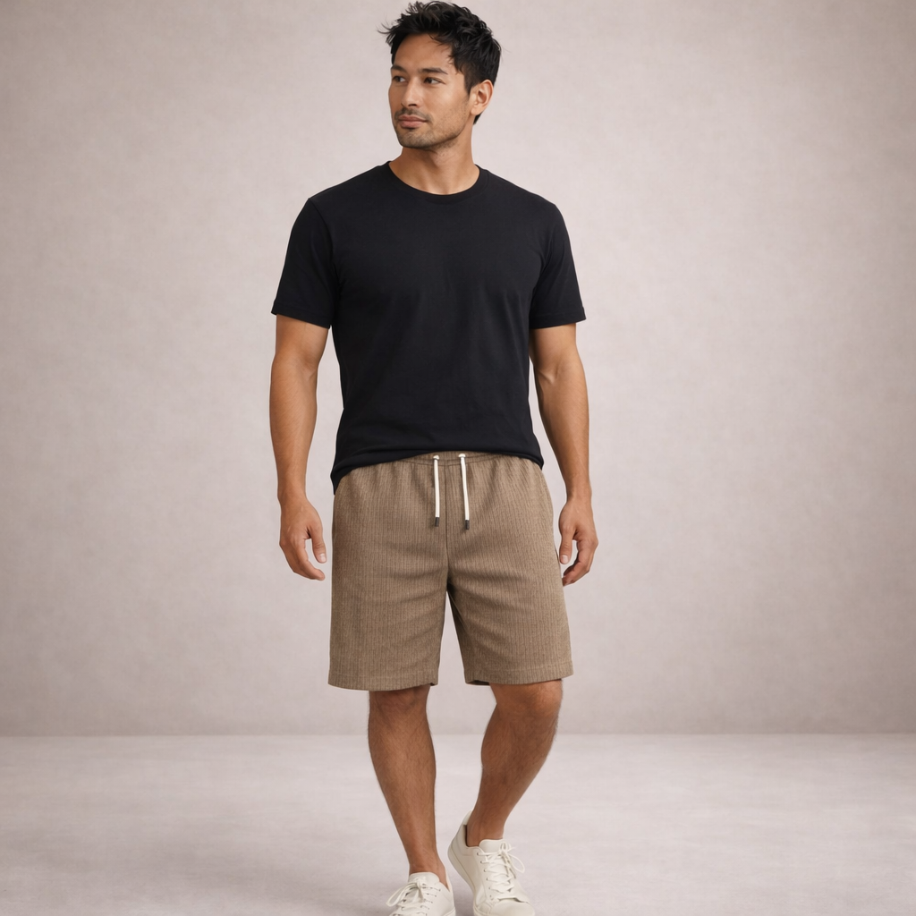 STRAIGHT HEM SHORTS FOR MEN