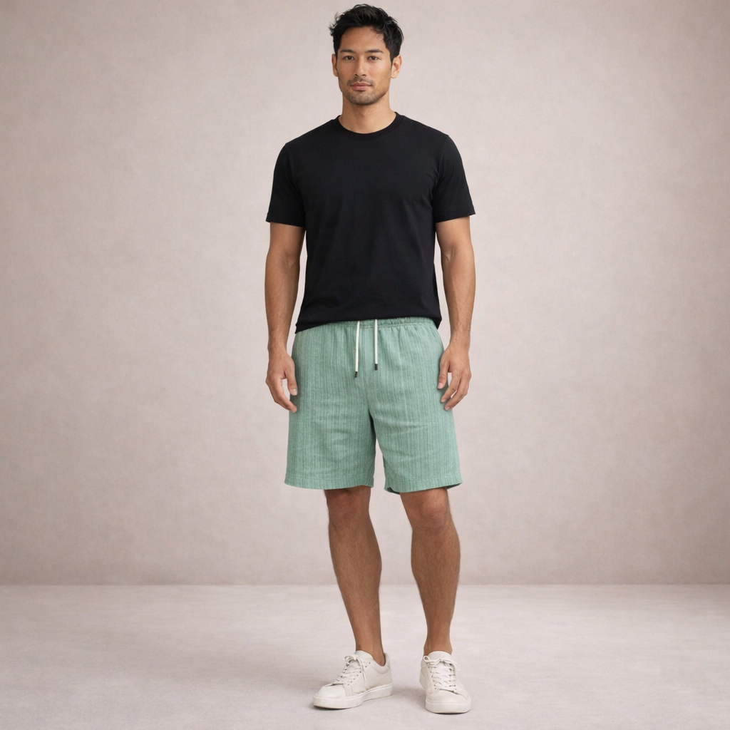 STRAIGHT HEM SHORTS FOR MEN