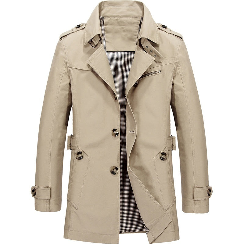 LONG BUSINESS WINDBREAKER FOR MEN