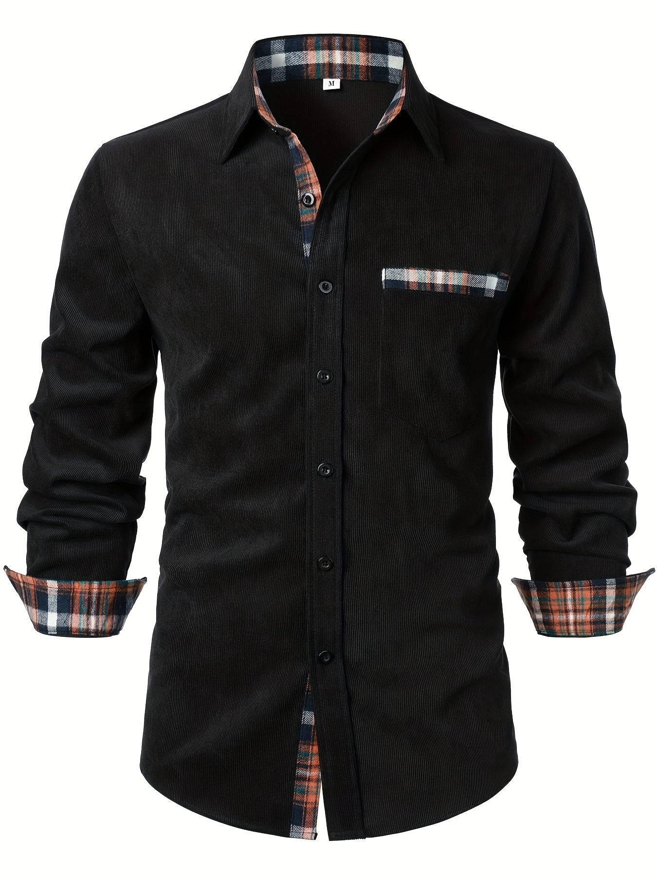 CORDUROY PLAID SHIRT FOR MEN