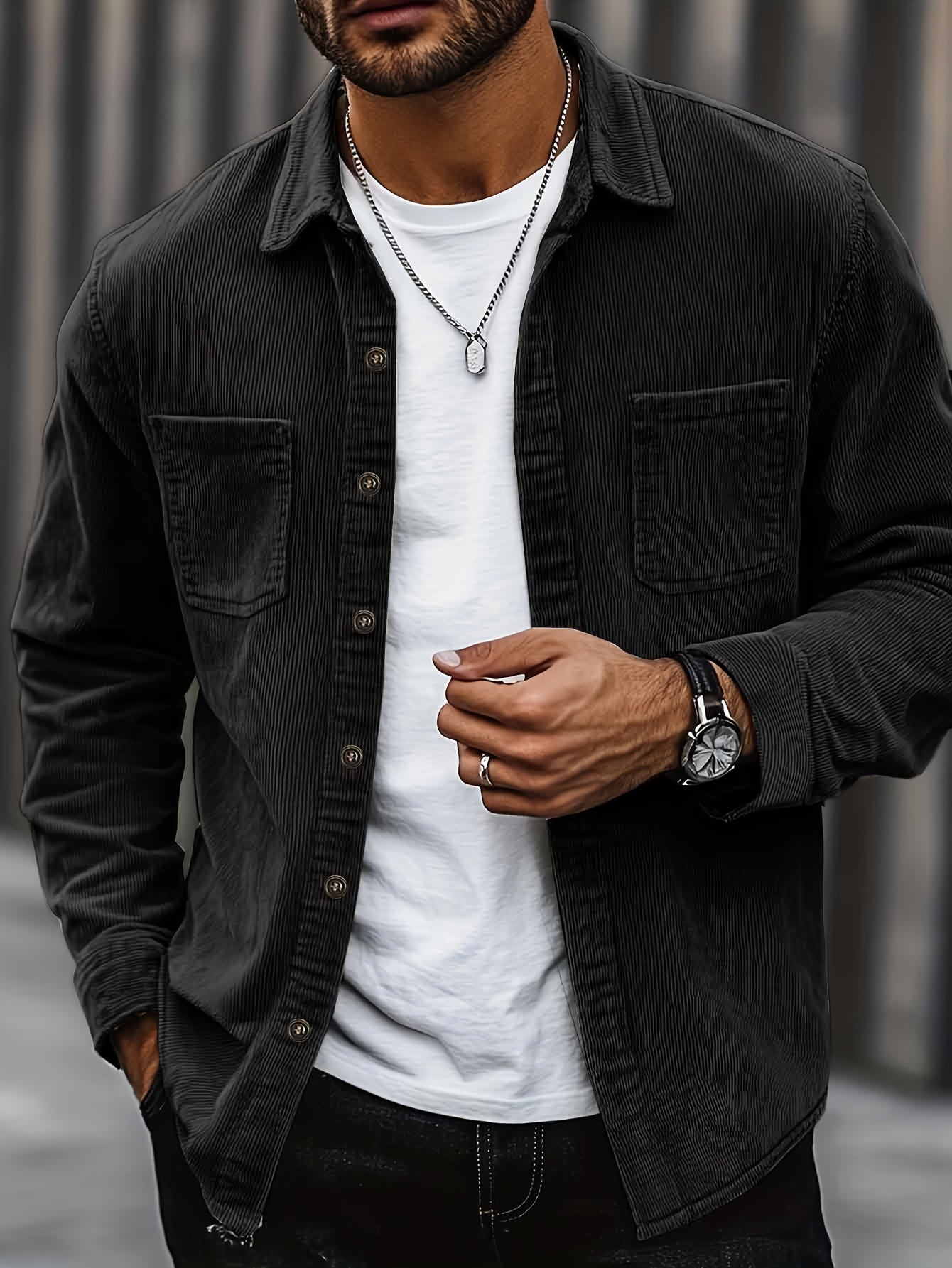 CORDUROY OVERSHIRT FOR MEN