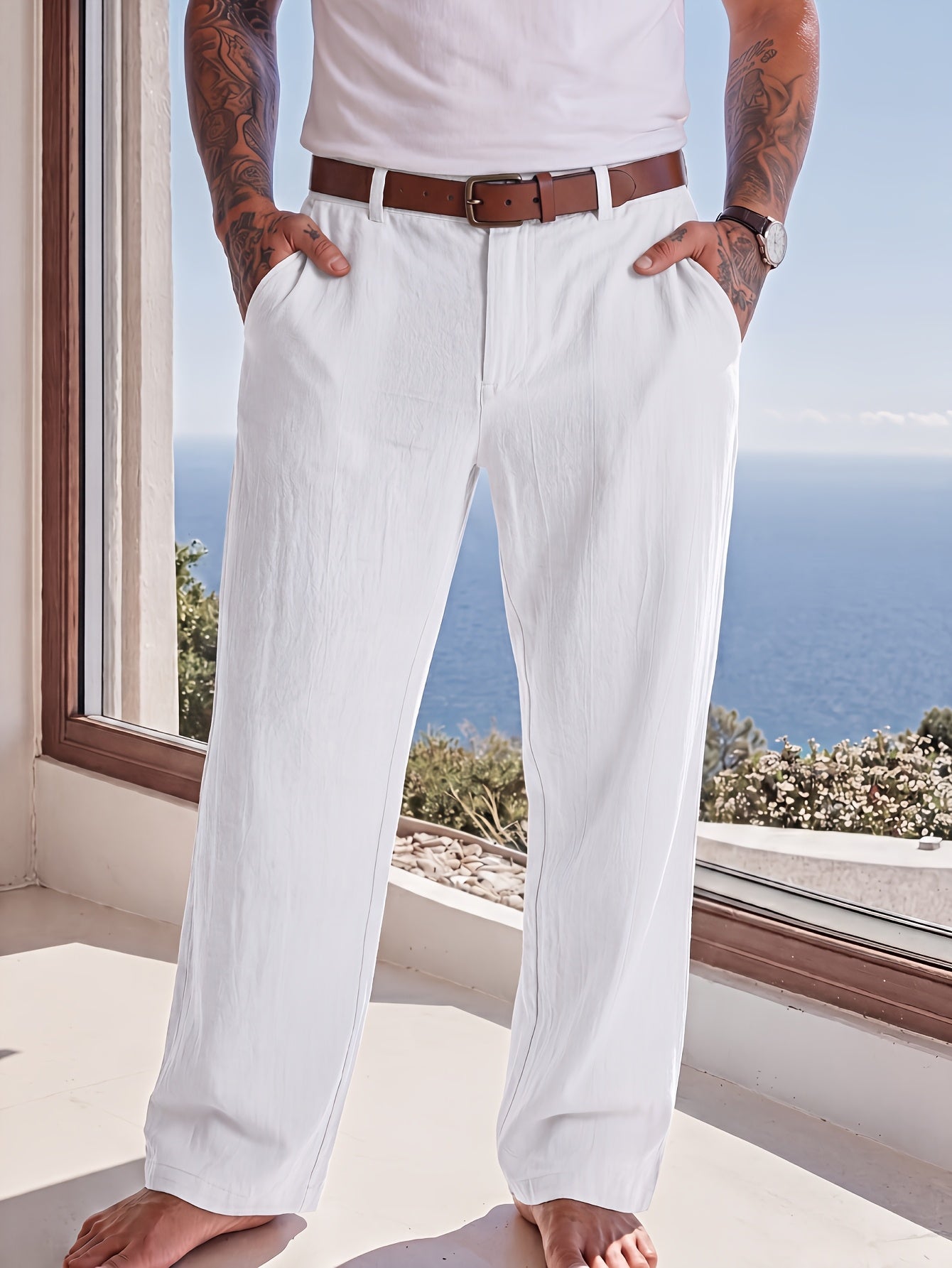 CLASSIC LINEN TROUSERS FOR MEN