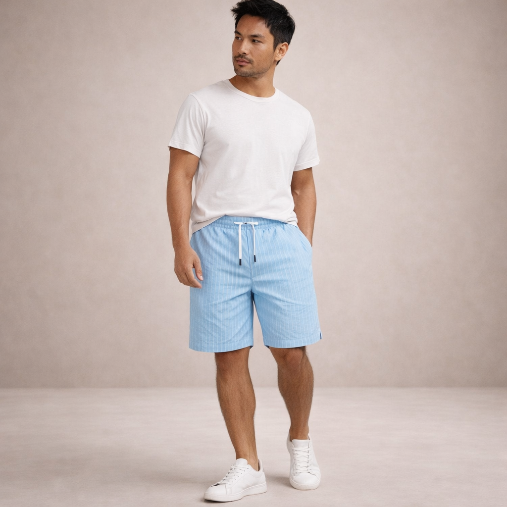 STRAIGHT HEM SHORTS FOR MEN